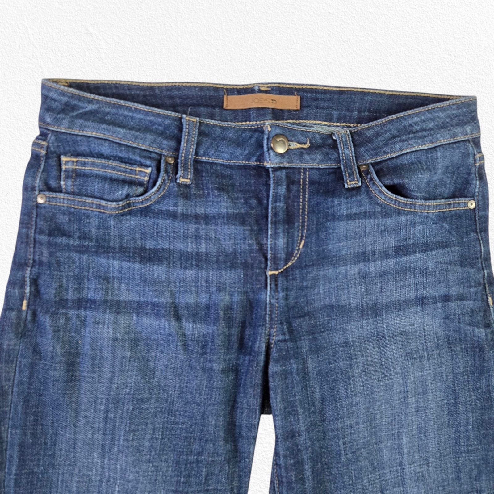 Other Dark Wash Raw Hem Crop Straight Ankle Jeans Size 29 Size 29" - 4 Thumbnail
