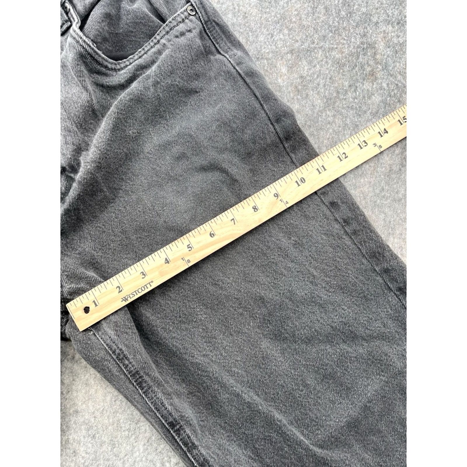 Empyre Empyre Jeans Men's 32x29 Black Denim Retro Y2K Baggy Distressed 5-Pocket Straight Relaxed Denim Cotton Zip Closure Size US 32 / EU 48 - 4 Thumbnail