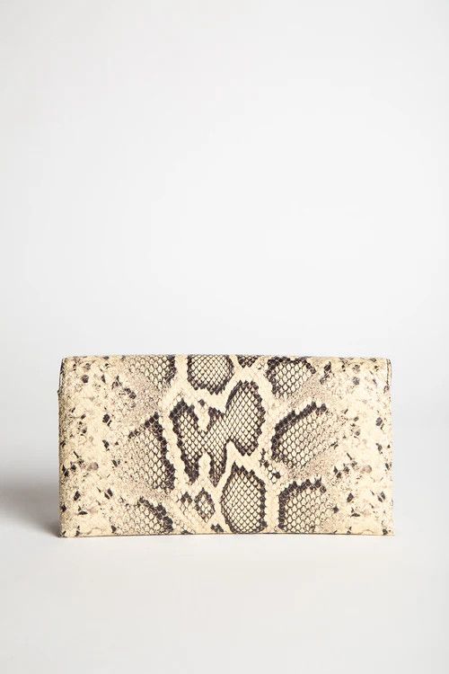Jil Sander o1loc1c0426 Size:OS/Snake-Effect Shoulder Bag in Beige/Black Size ONE SIZE - 4 Thumbnail