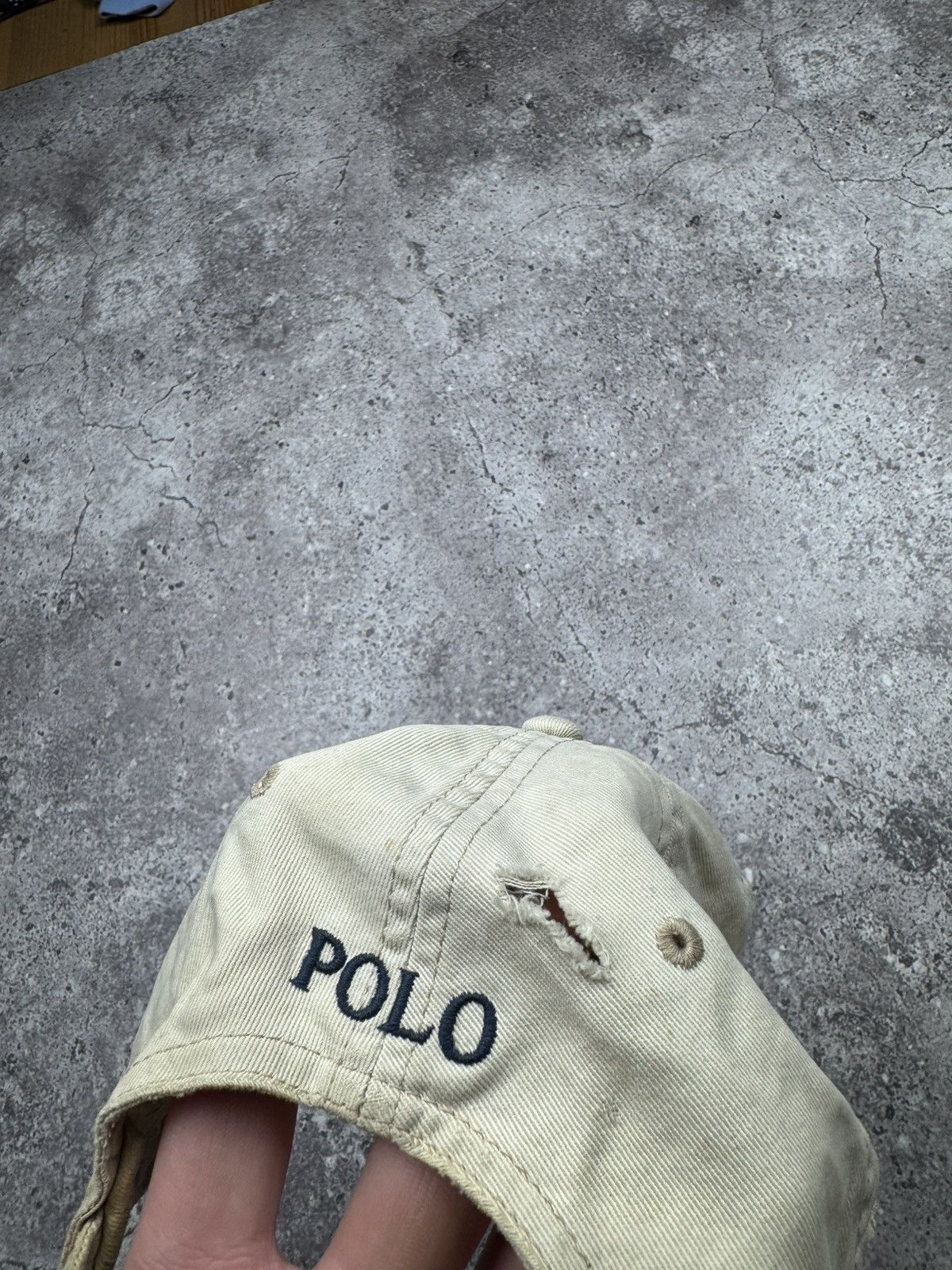 Polo Ralph Lauren 💣Vintage Thrashed Y2K Polo Ralph Lauren Distressed Cap Hat Size ONE SIZE - 8 Thumbnail