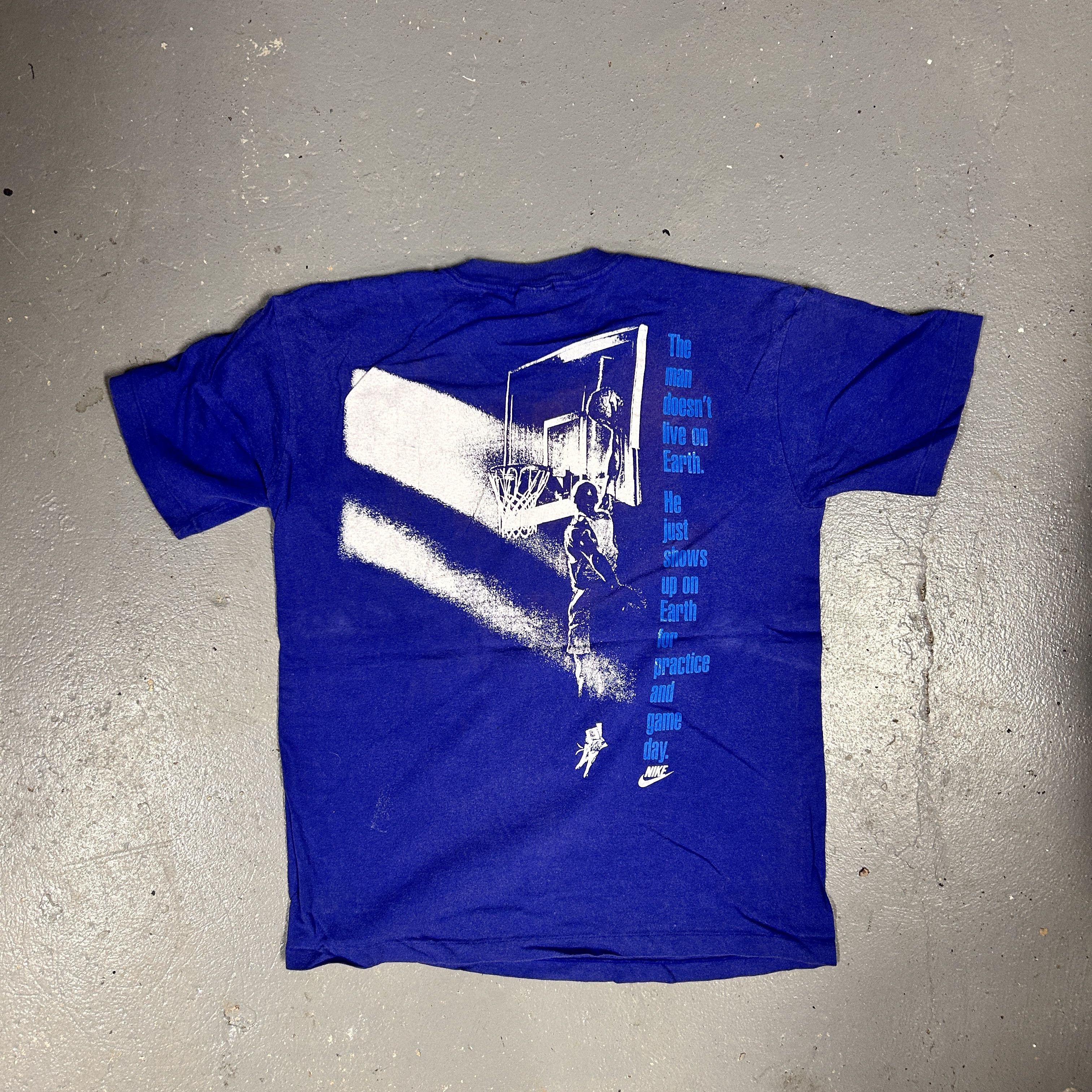 Nike Vintage 90s Nike Air Jordan Single Stitch T-Shirt Made In USA Size US M / EU 48-50 / 2 - 2 Thumbnail