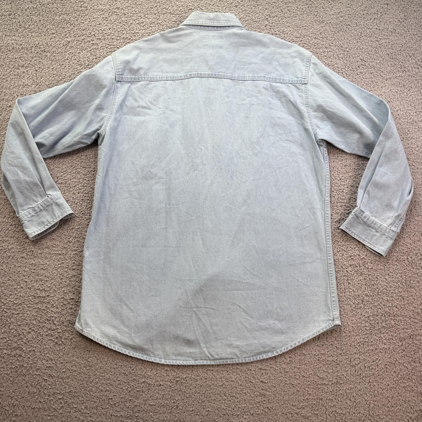 Lee Vintage Lee Denim Button Up Shirt Light Wash L Chambray Size US M / EU 48-50 / 2 - 2 Thumbnail