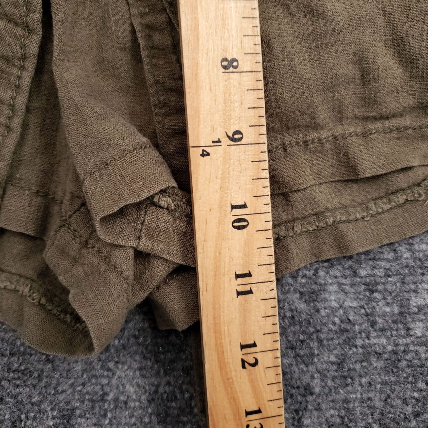 Vintage April Kiss Shorts Womens S Small Brown Linen Blend Paperbag Waist Tie Beach Shorts Size 28" / US 6 / IT 42 - 5 Thumbnail