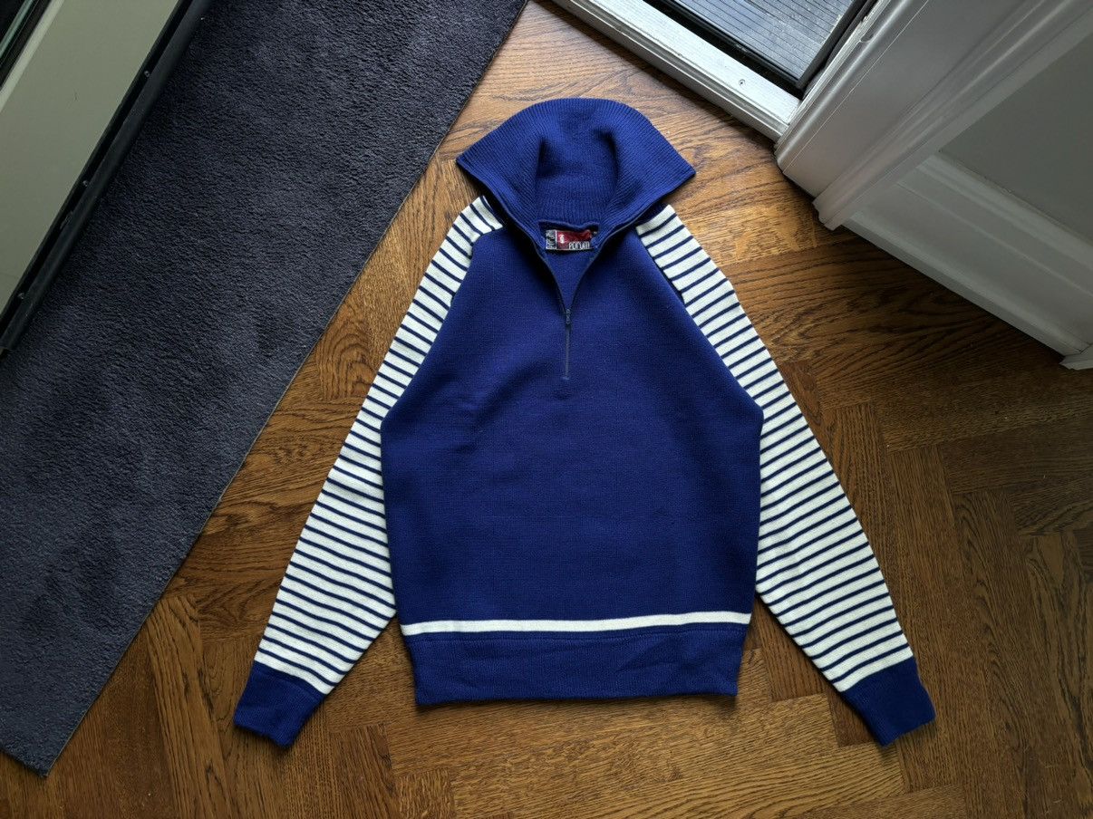 Fred Perry × Vintage 80s Vintage Ski Sweater Quarter Zip Track 70s Acrylic Raglan Size US M / EU 48-50 / 2 - 13 Thumbnail