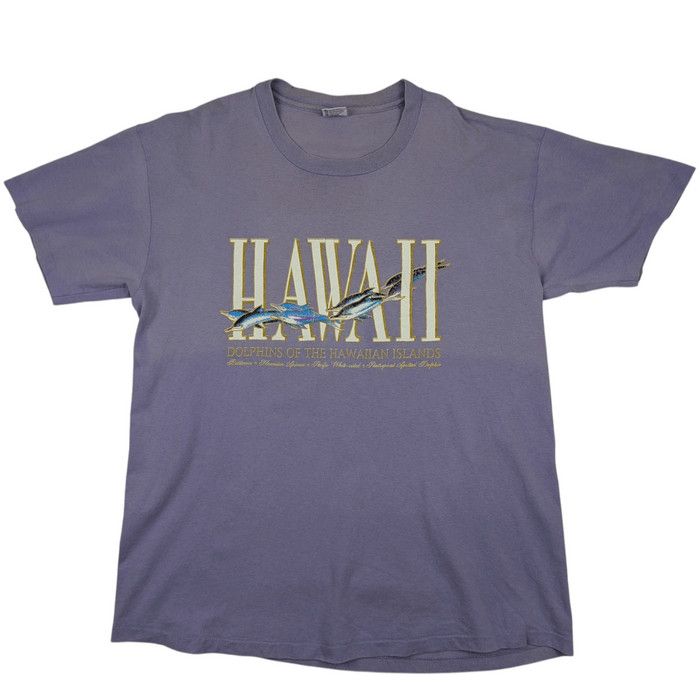 Anvil Vintage 90's HAWAII T-Shirt Single Stitches Tee Size US XL / EU 56 / 4 - 2 Thumbnail