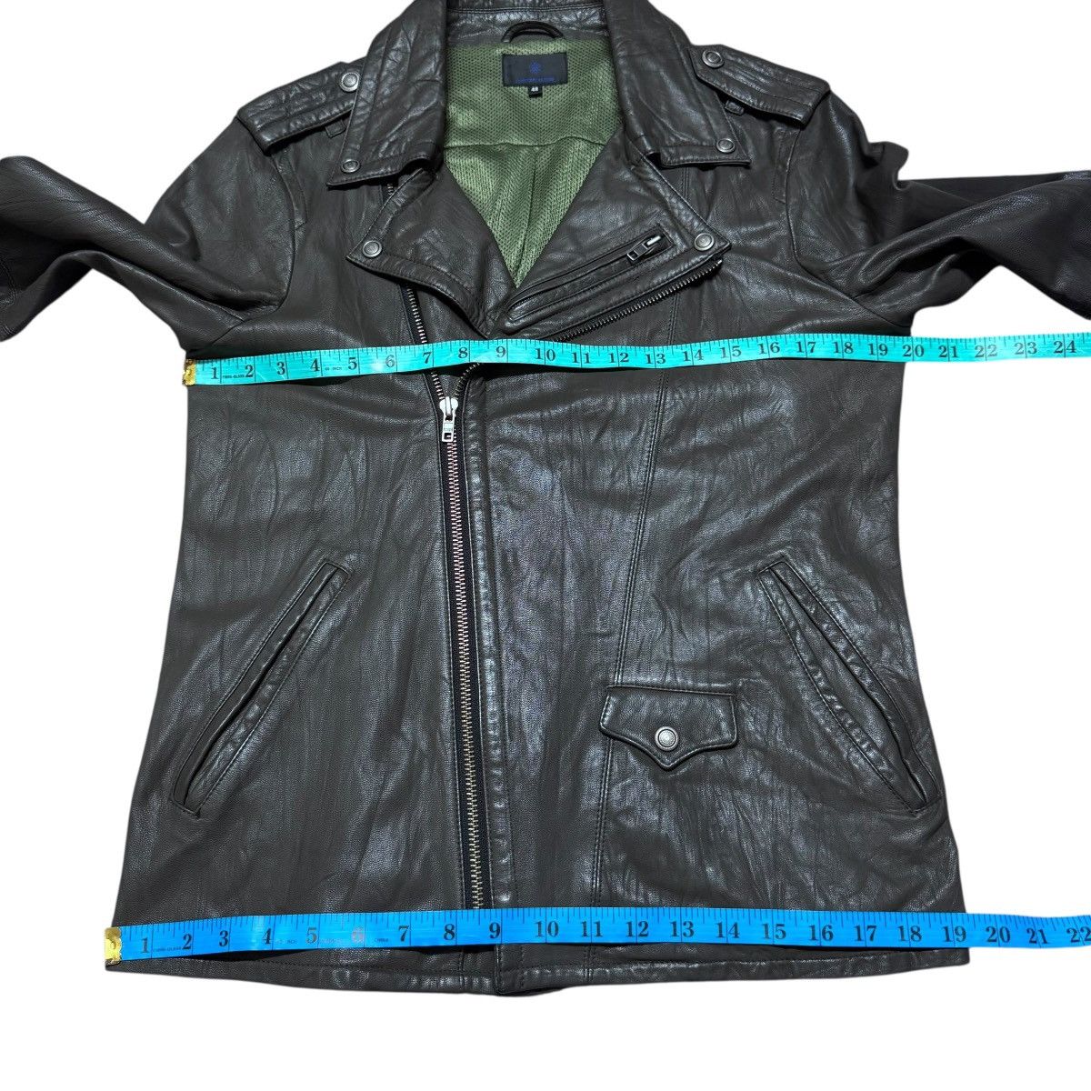 Le Grande Bleu (L.G.B.) Custom Culture Goat Skin Leather Biker Jacket Size US M / EU 48-50 / 2 - 14 Thumbnail