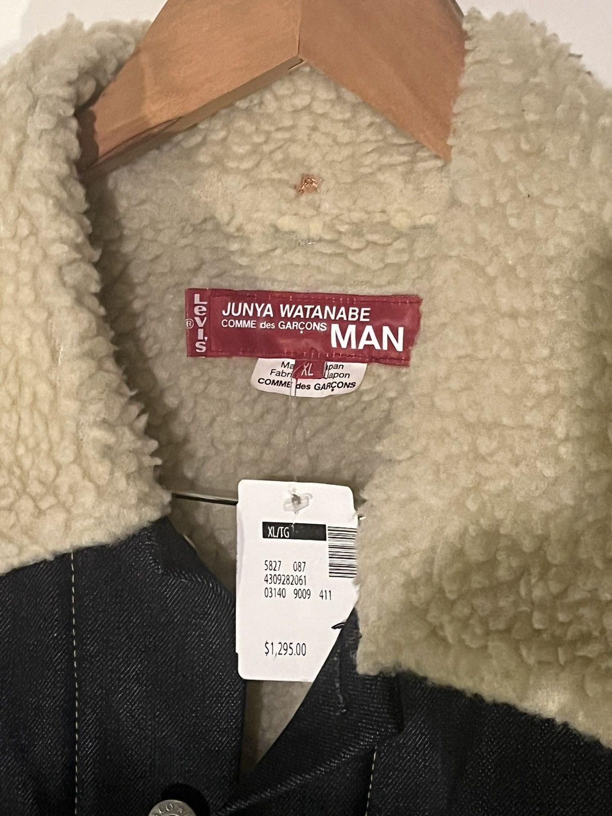 Comme des Garcons × Junya Watanabe × Levi's Junya Watanabe Man x Levi’s Shearling Denim Jacket Size US XL / EU 56 / 4 - 2 Thumbnail