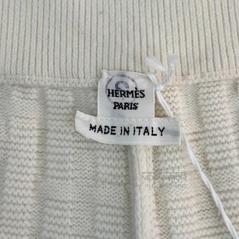 Hermes Hermes Off-White Full H Wool Trousers Size 25" / US 0 / IT 36 - 5 Thumbnail