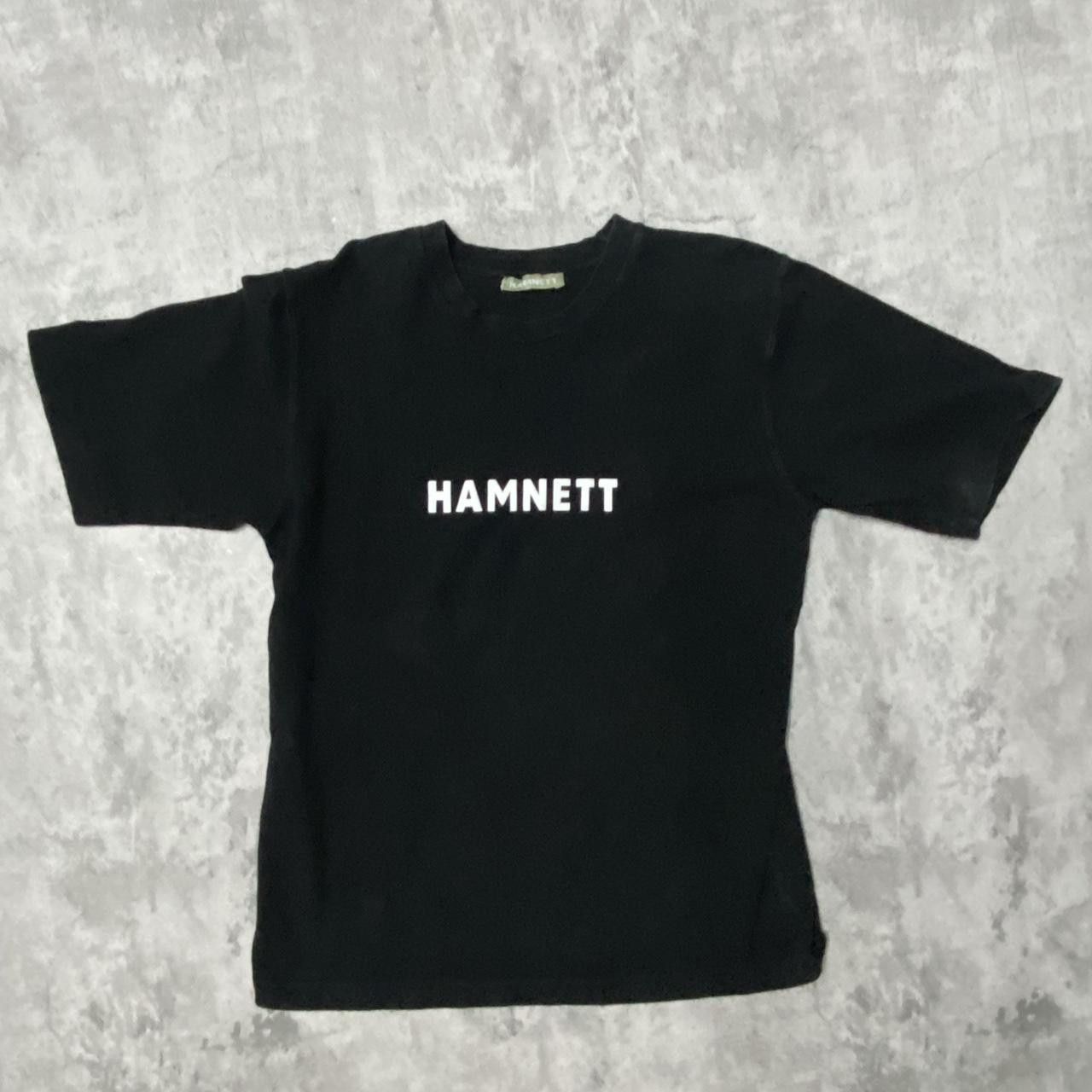 Katharine Hamnett London Black Hamnett T-shirt with white logo #streetwear Size US M / EU 48-50 / 2 - 1 Thumbnail