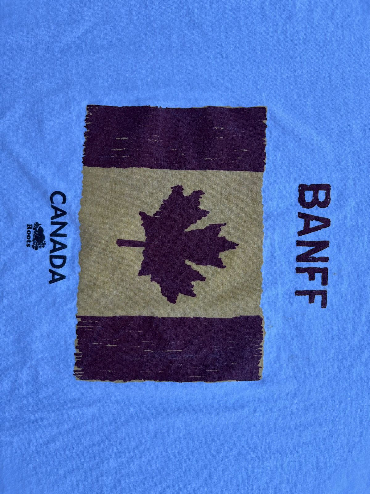 Roots Vintage 1990s Roots “Banff, Canada” Flag T-Shirt Size XL Size US XL / EU 56 / 4 - 4 Thumbnail