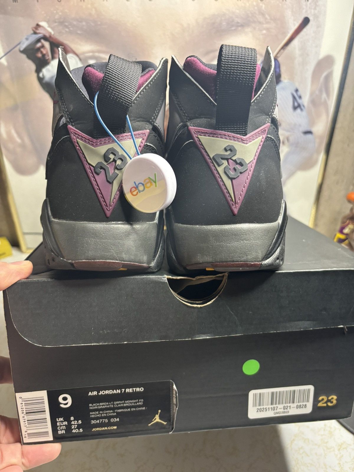 Jordan Brand Air Jordan 7 Retro 2015 Bordeaux 2015 Size US 9 / EU 42 - 7 Thumbnail