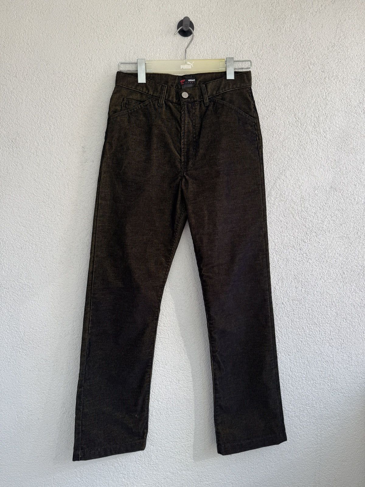 Versace Versace Sport Pants Size 29 Brown Textured Denim Straight Size 29" - 1 Thumbnail