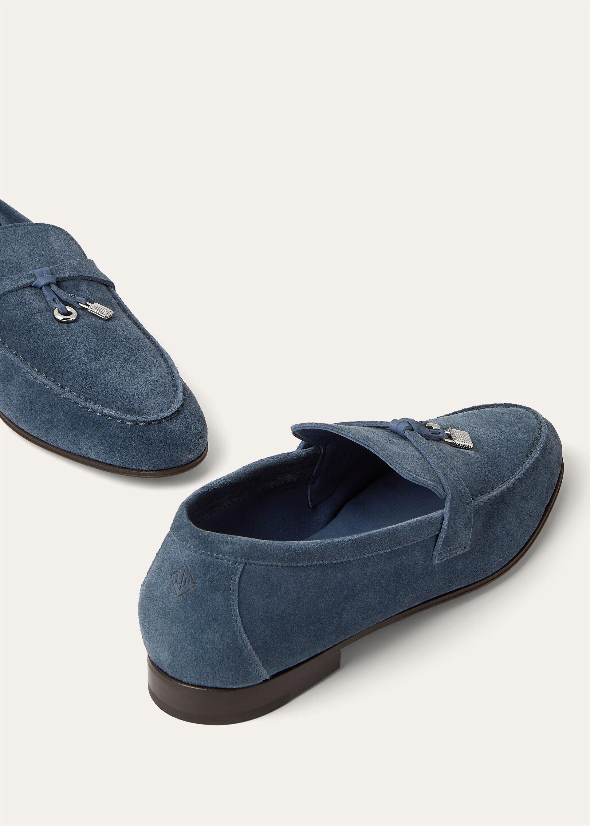 Loro Piana os11x0326 FAQ9903 Joan Loafers in Aegean Wave Size US 7 / IT 37 - 6 Thumbnail