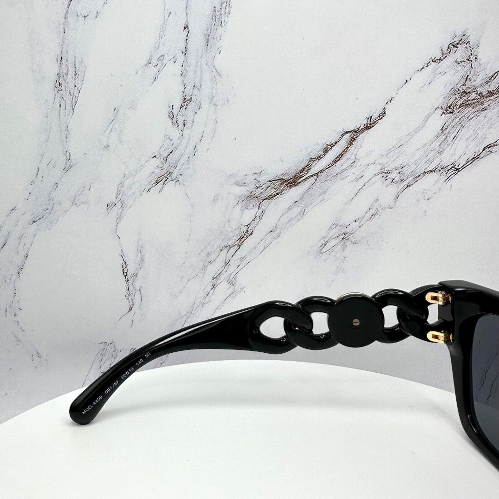 Versace NEW Versace Sunglasses Black Gold Medusa Logo Chain Arms Size ONE SIZE - 10 Thumbnail