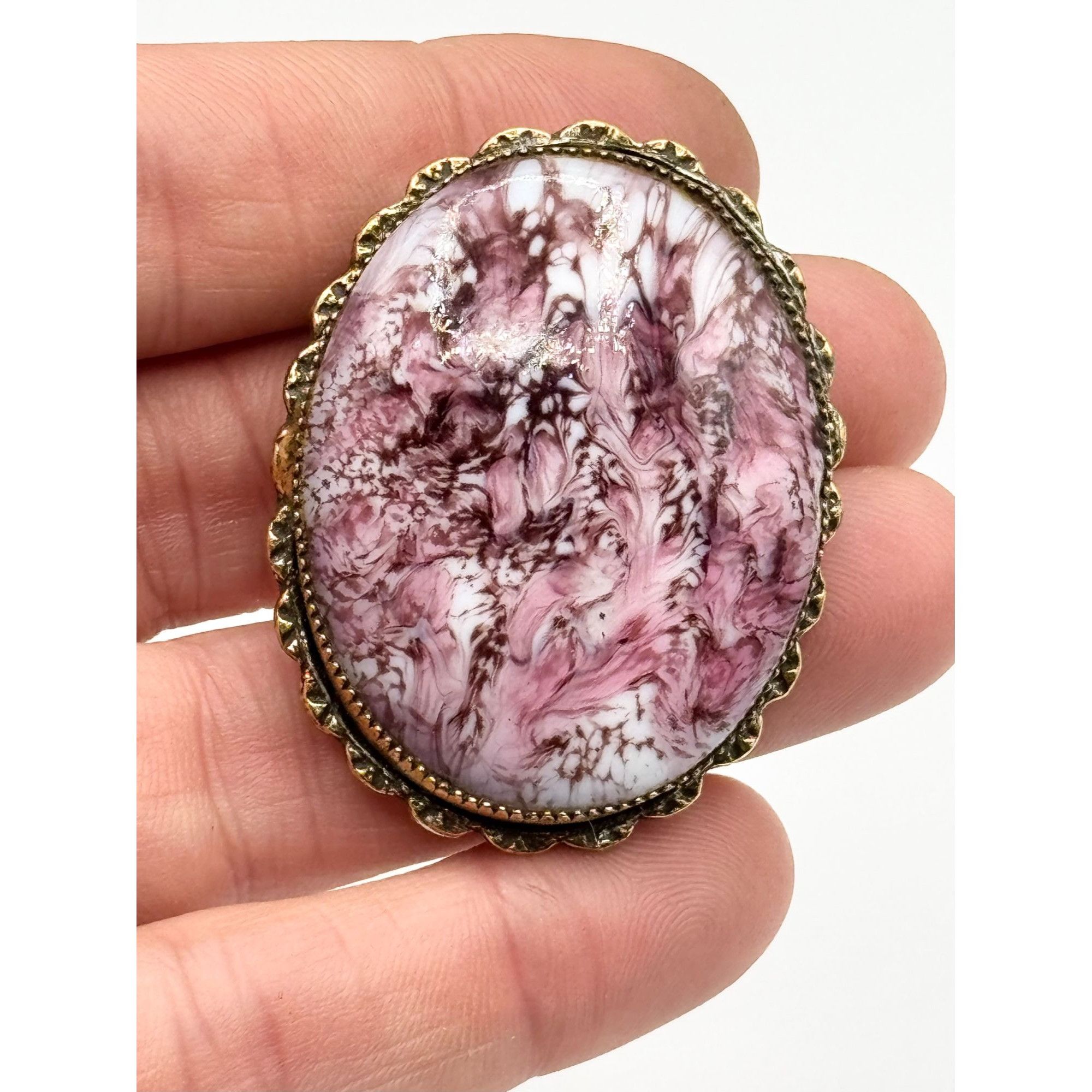 Vintage Vintage original by Robert purple stone brooch pin pendant Size ONE SIZE - 4 Thumbnail