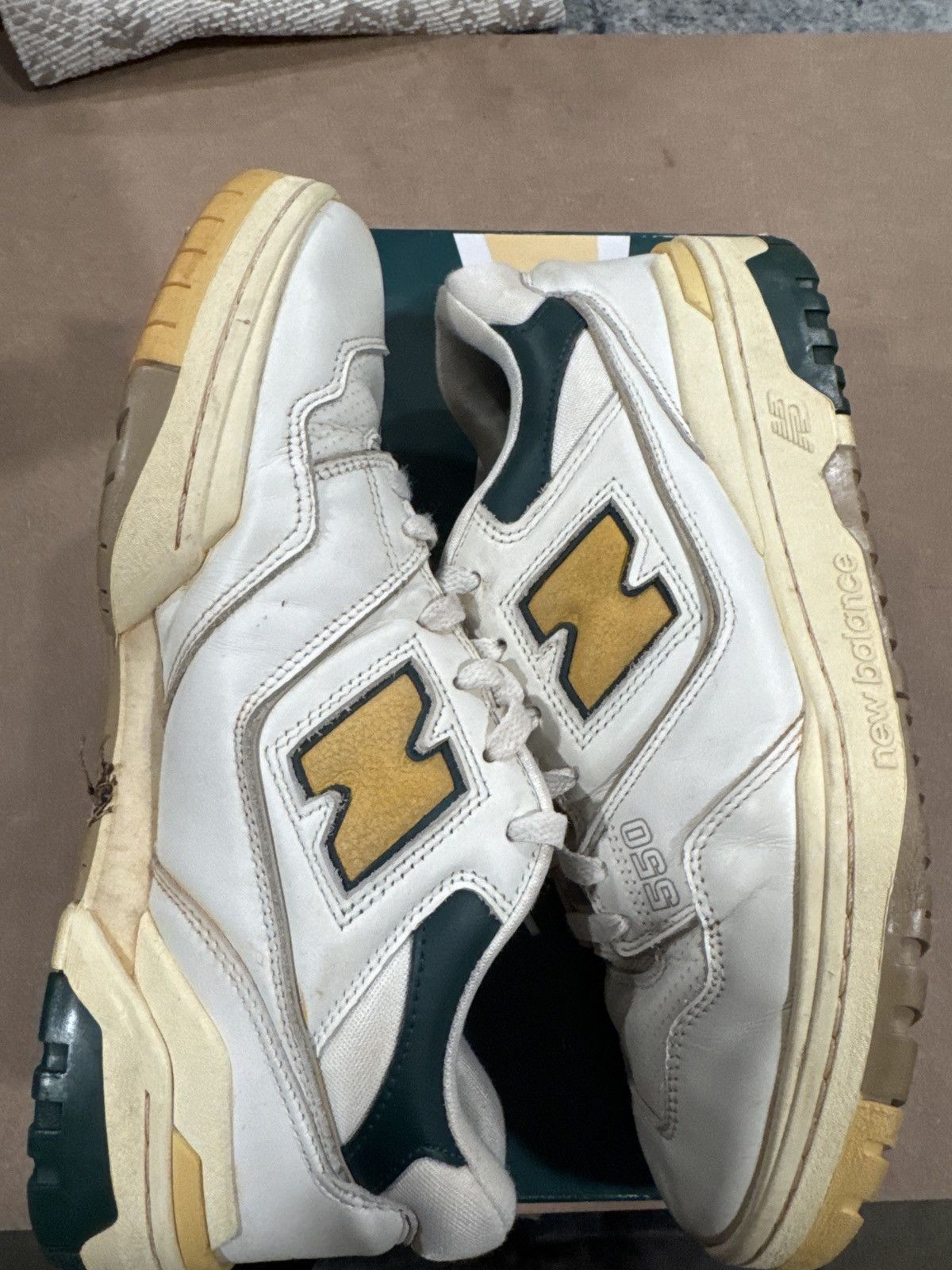 Aime Leon Dore × New Balance New balance ALD 550 green/yellow Size US 10.5 / EU 43-44 - 3 Thumbnail