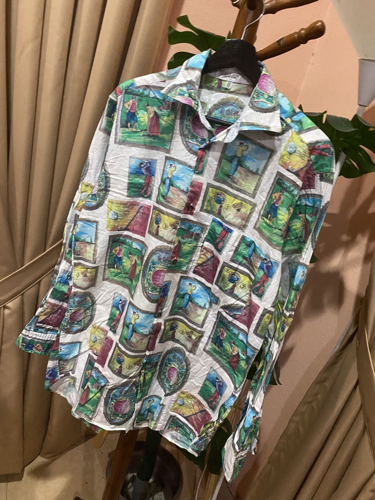 Vintage Hidalgo Golf Illustrated Print Shirt – All-Over Golf Graphic Size US M / EU 48-50 / 2 - 2 Thumbnail