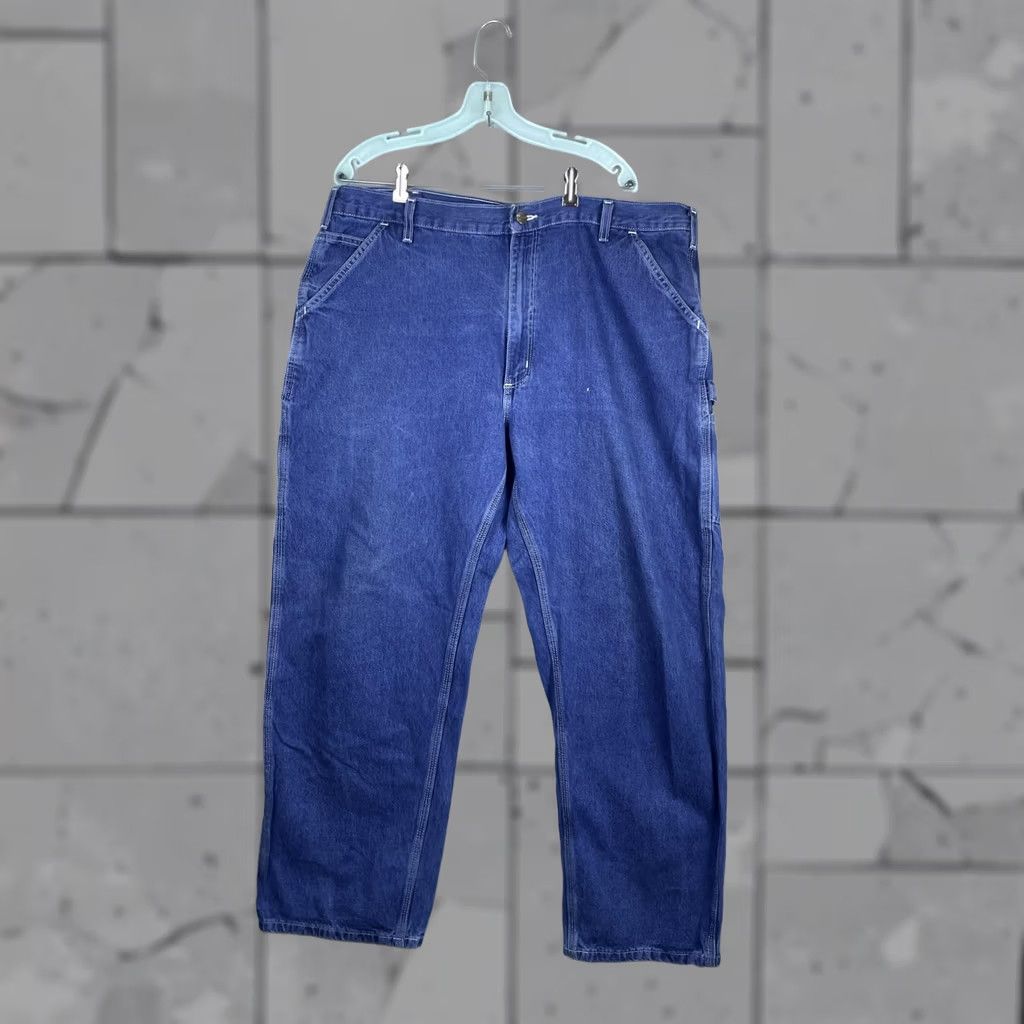 Carhartt Carhartt Jeans Mens 42x32 Blue Medium Wash Relaxed Fit Dungaree Workwear B13 Size US 42 / EU 58 - 1 Thumbnail