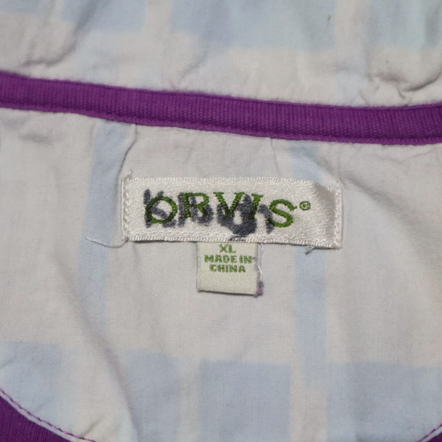 Orvis Orvis Sweater Shirt Women XL Purple Zip Pockets Mock Neck Long Sleeve Pullover Classic 90s Decade Vintage: No Size XL / US 12-14 / IT 48-50 - 3 Thumbnail