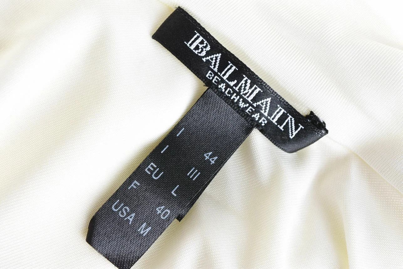 Balmain Women's Balmain Beachwear Mini Skirt Cream Hardware Size S Size 27" / US 4 / IT 40 - 4 Thumbnail