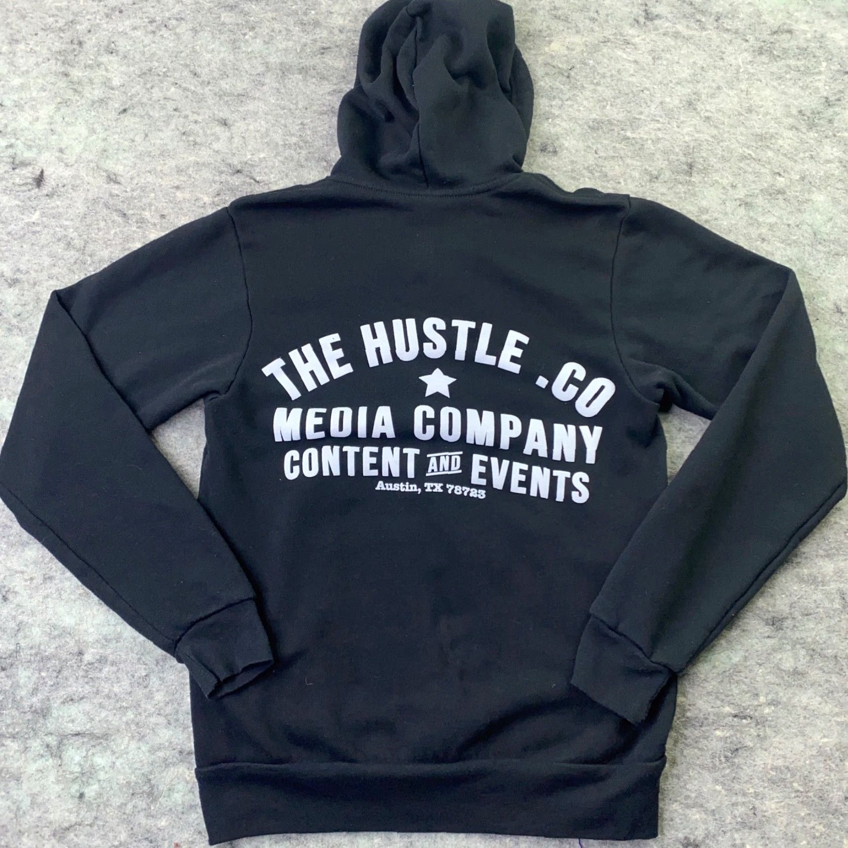 Vintage Bella + Canvas Hustle.Co Mens Hoodie Full Zip Black S Pockets Hooded Sweatshirt Sweatshirt Size US S / EU 44-46 / 1 - 2 Thumbnail