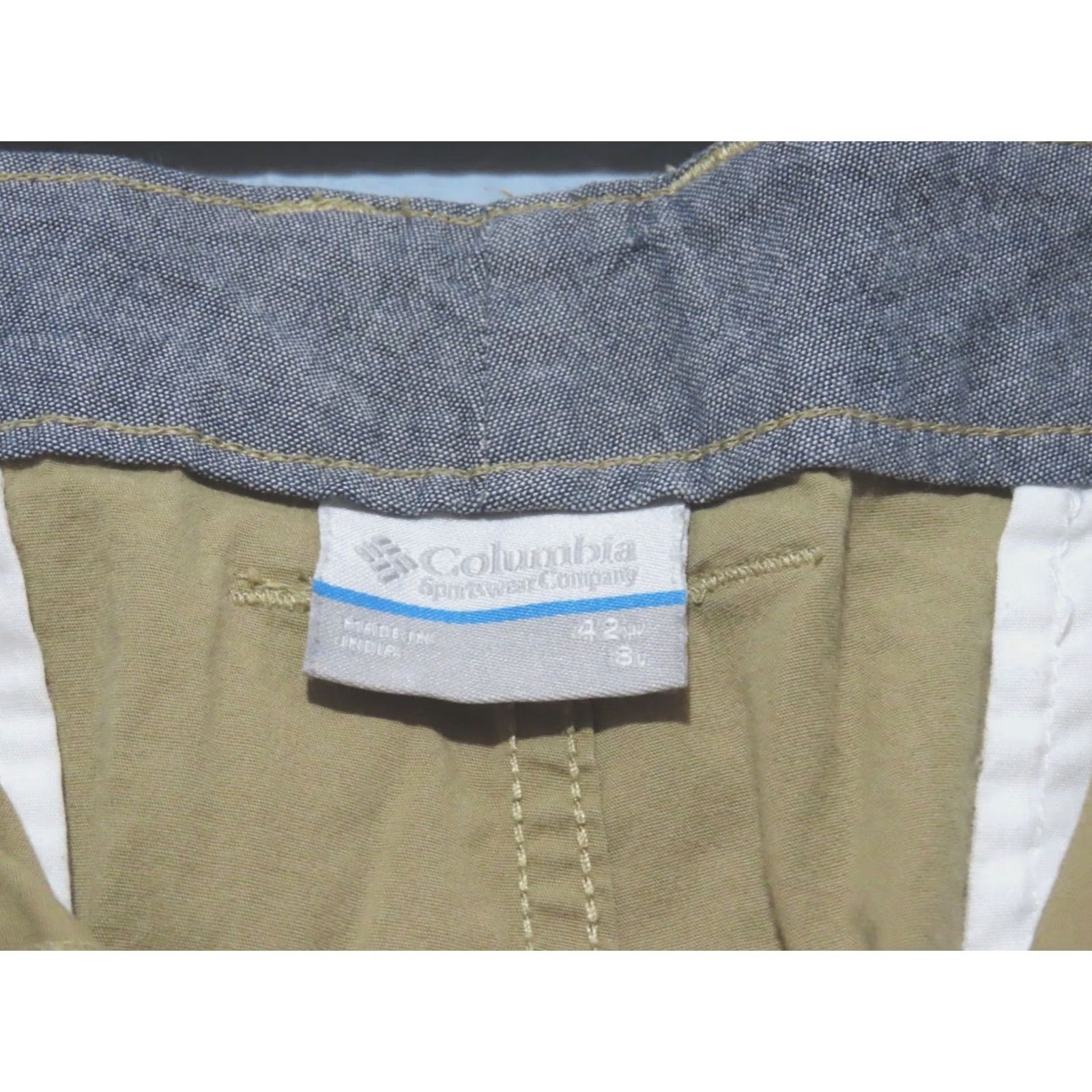 Vintage Columbia Men Tan Flat Front Outdoor Hiking Cargo Short Regular 42 Cargo Pocket Cotton Canvas 8in Inseam Mens Summer Casual Logo" Size US 42 / EU 58 - 5 Thumbnail