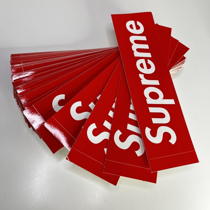 Supreme Supreme Box Logo Sticker Red lot of 94 Grailed