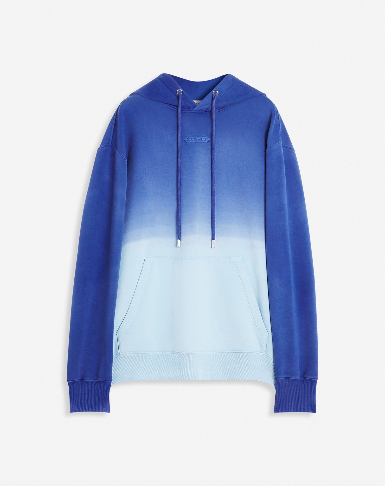 Lanvin o1mle0825 Oversized Hoodie With A Gradient Effect In Blue Size US L / EU 52-54 / 3 - 1 Thumbnail