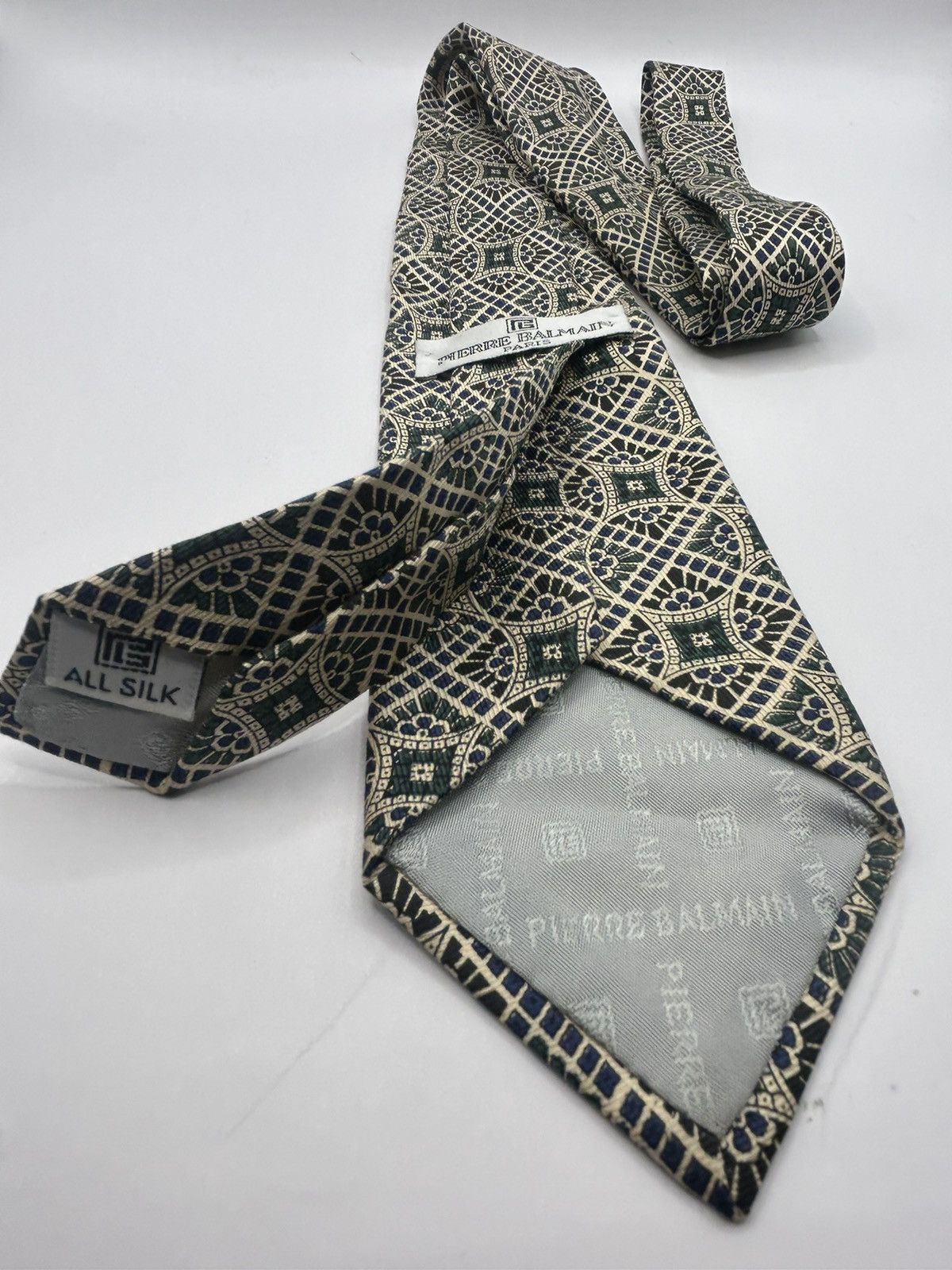 Pierre Balmain Vintage Pierre Balmain Geometric Pattern Tie Size ONE SIZE - 5 Thumbnail