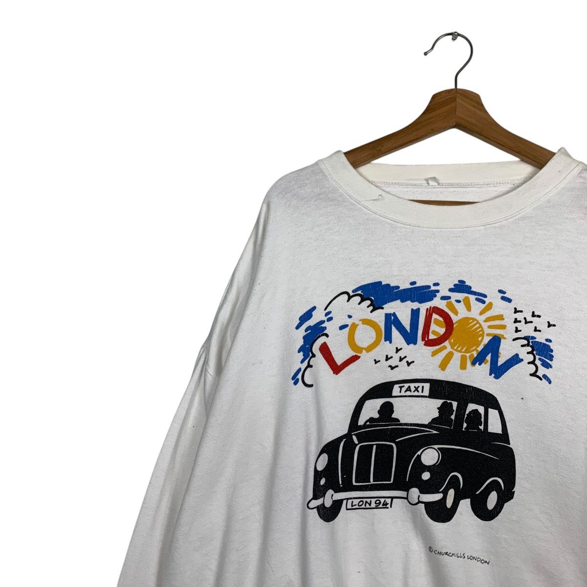 Vintage 94's LONDON Taxi by Church Hills London Sweatshirt #1755-C78 Size US XL / EU 56 / 4 - 6 Thumbnail
