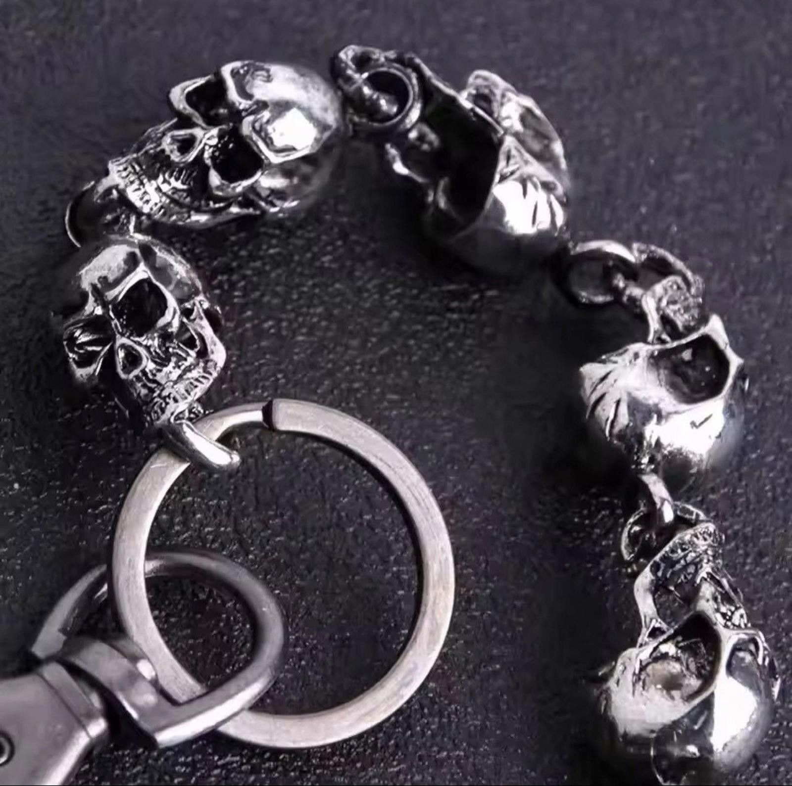 Jewelry Punk Skulls Wallet Chain Size ONE SIZE - 4 Thumbnail