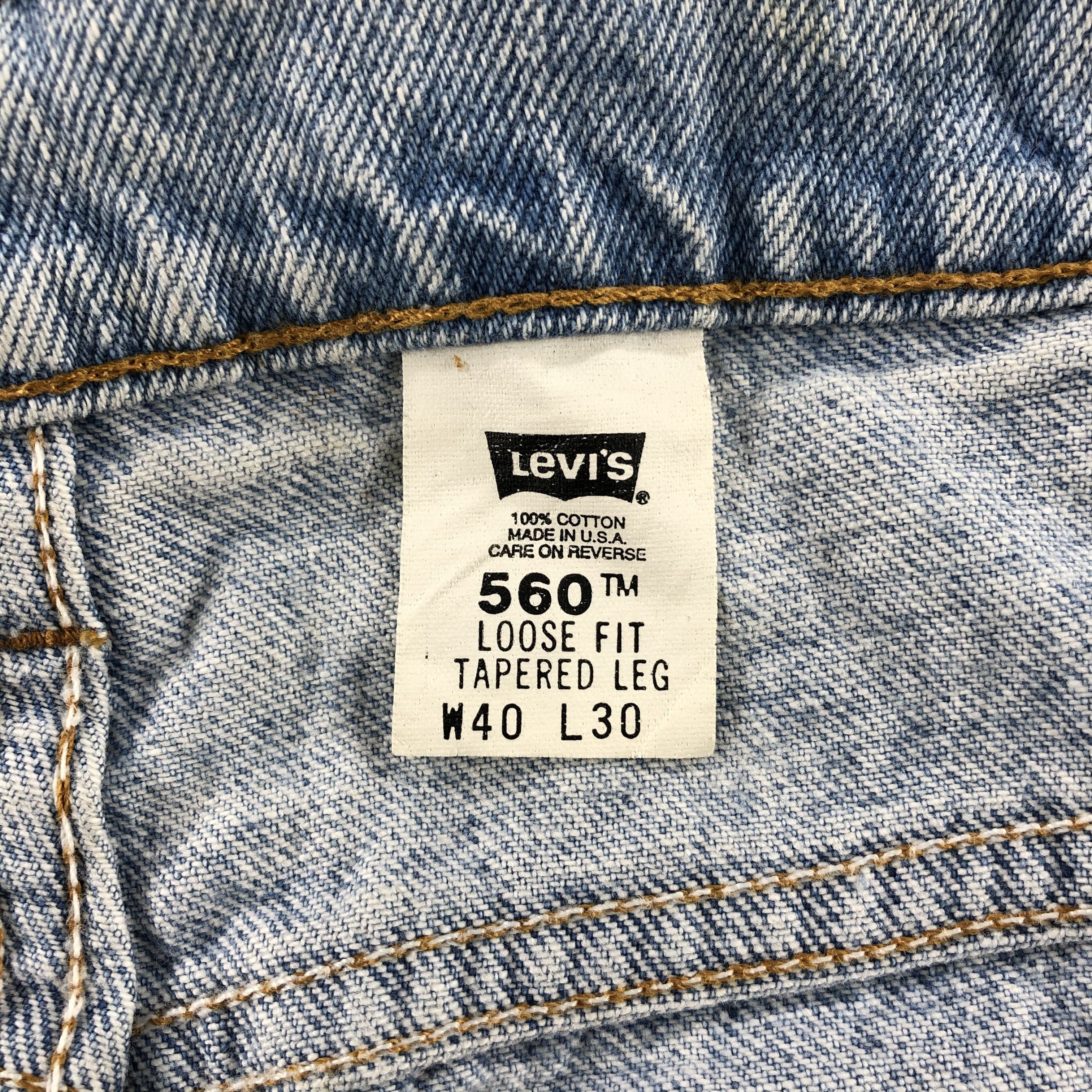 Levi's Vintage 90s Light Wash Levis 560 Jeans-J1215 Size US 38 / EU 54 - 9 Thumbnail