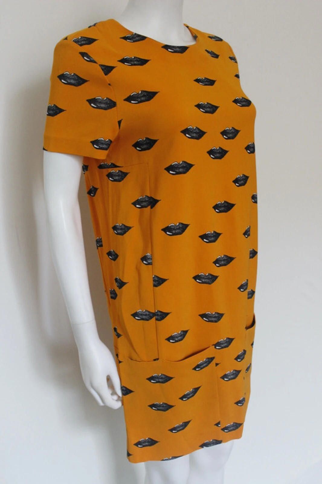 Other Bimba Lola Orange Lips print Shift Dress XS uk 6 Size XS / US 0-2 / IT 36-38 - 5 Thumbnail