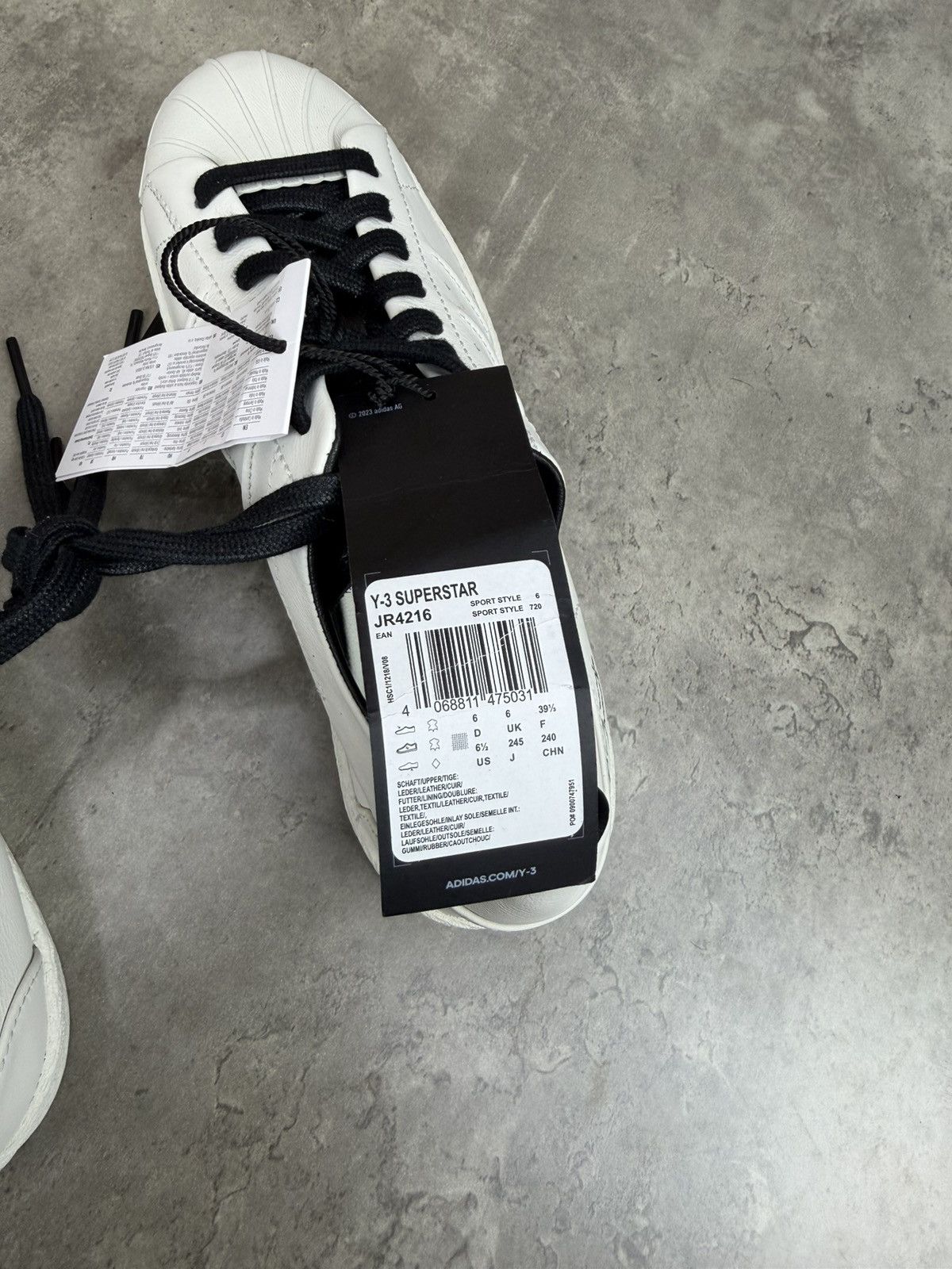 Y-3 Adidas Y-3 Superstar White Sneakers Size US 6.5 Size US 6.5 / EU 39-40 - 9 Thumbnail