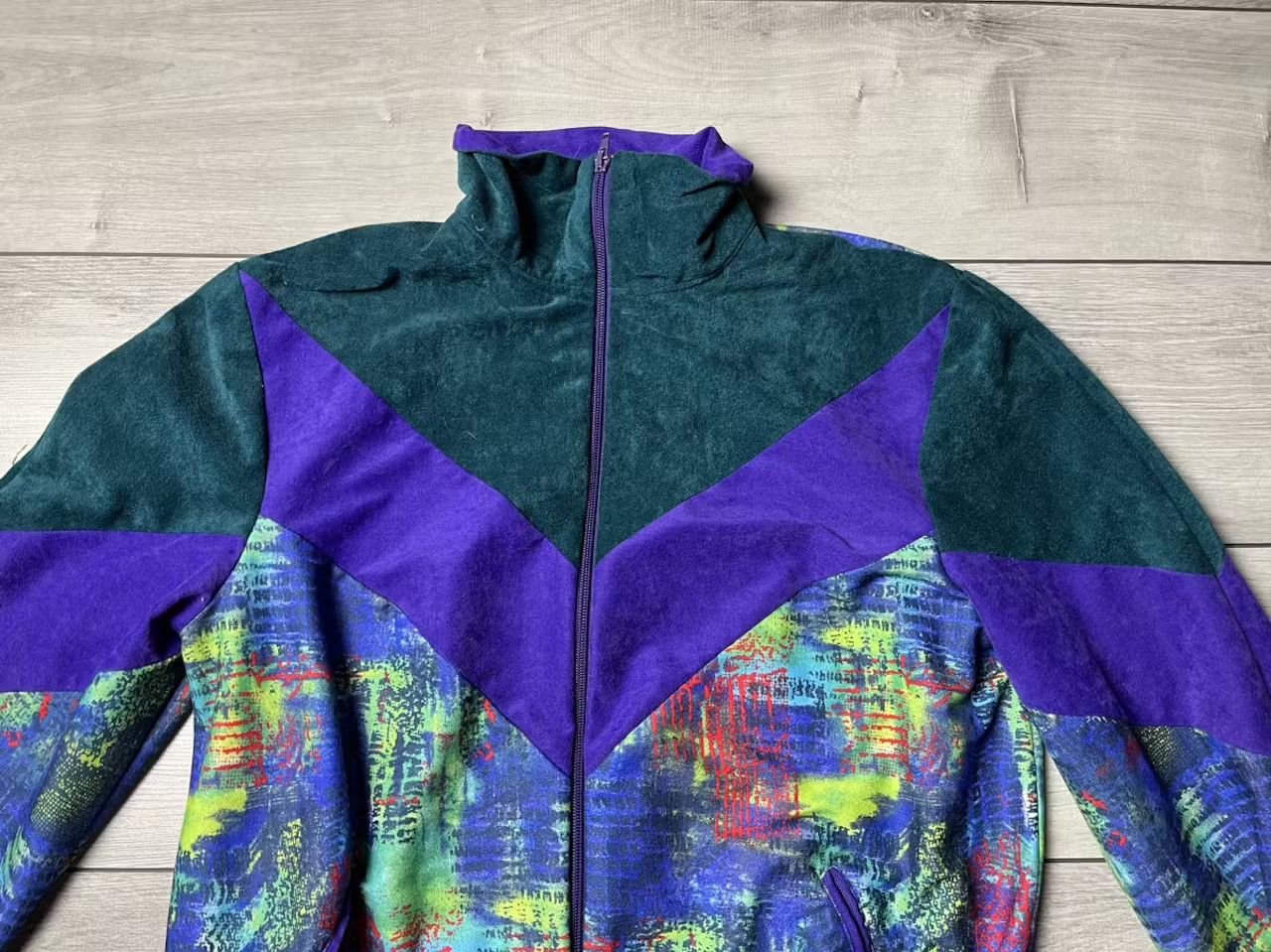 Vintage Vintage track retro abstract jacket size Medium Size US M / EU 48-50 / 2 - 2 Thumbnail