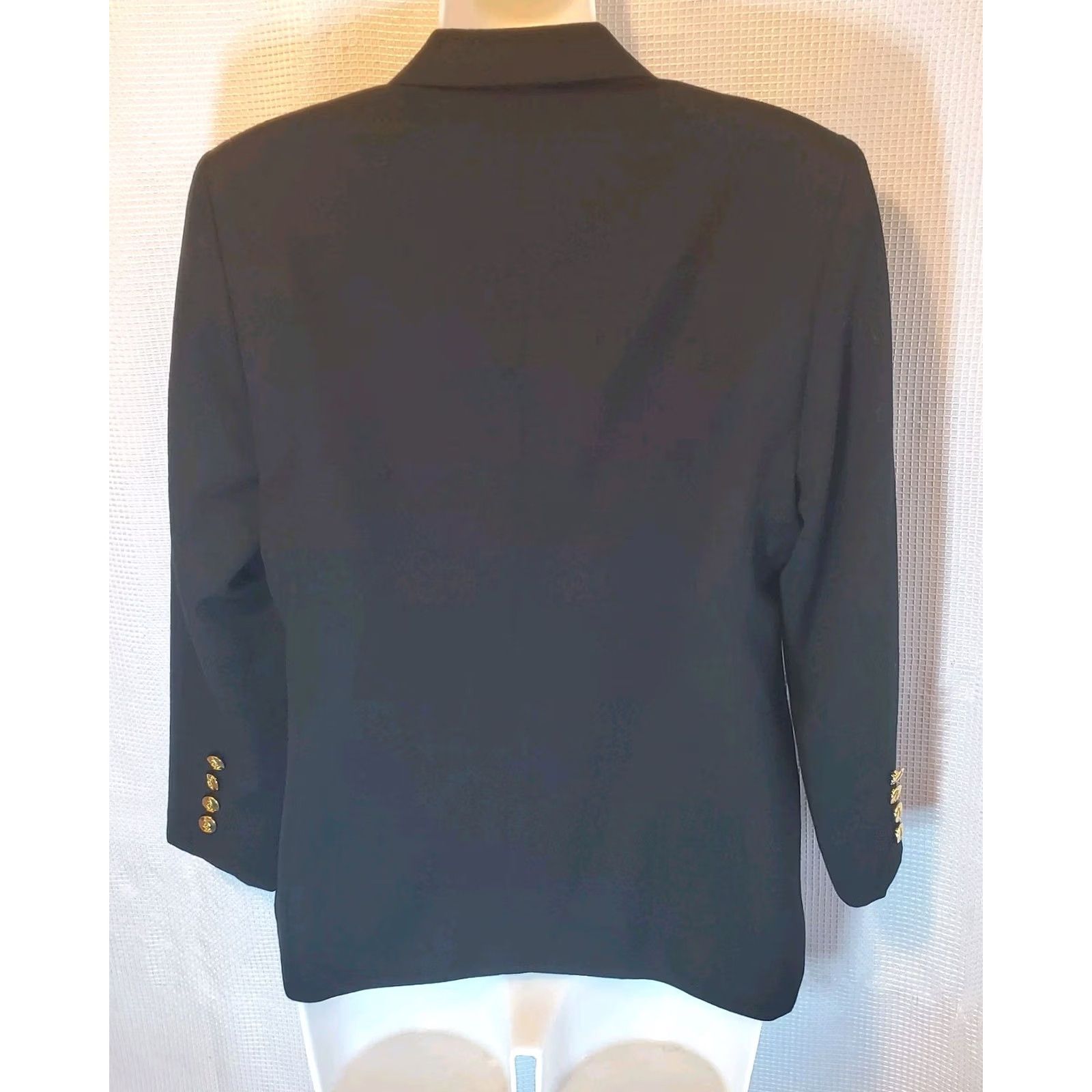 Austin Reed Vintage Austin Reed Womens Blazer Jacket Sz 6P Black 100% Worsted Wool Single Button - Business, Casual, Travel, Workwear Size M / US 6-8 / IT 42-44 - 3 Thumbnail