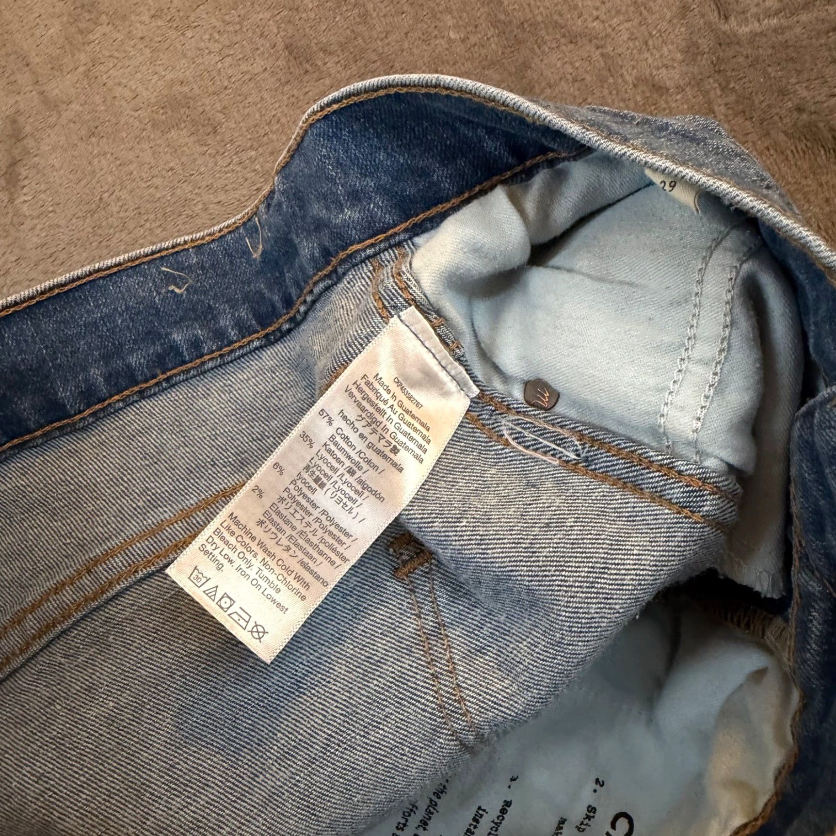 Madewell VINTAGE? No. Madewell 10" High-Rise Skinny Jeans Button Fly Medium Wash Blue Womens Size 29 Size 29" - 6 Thumbnail