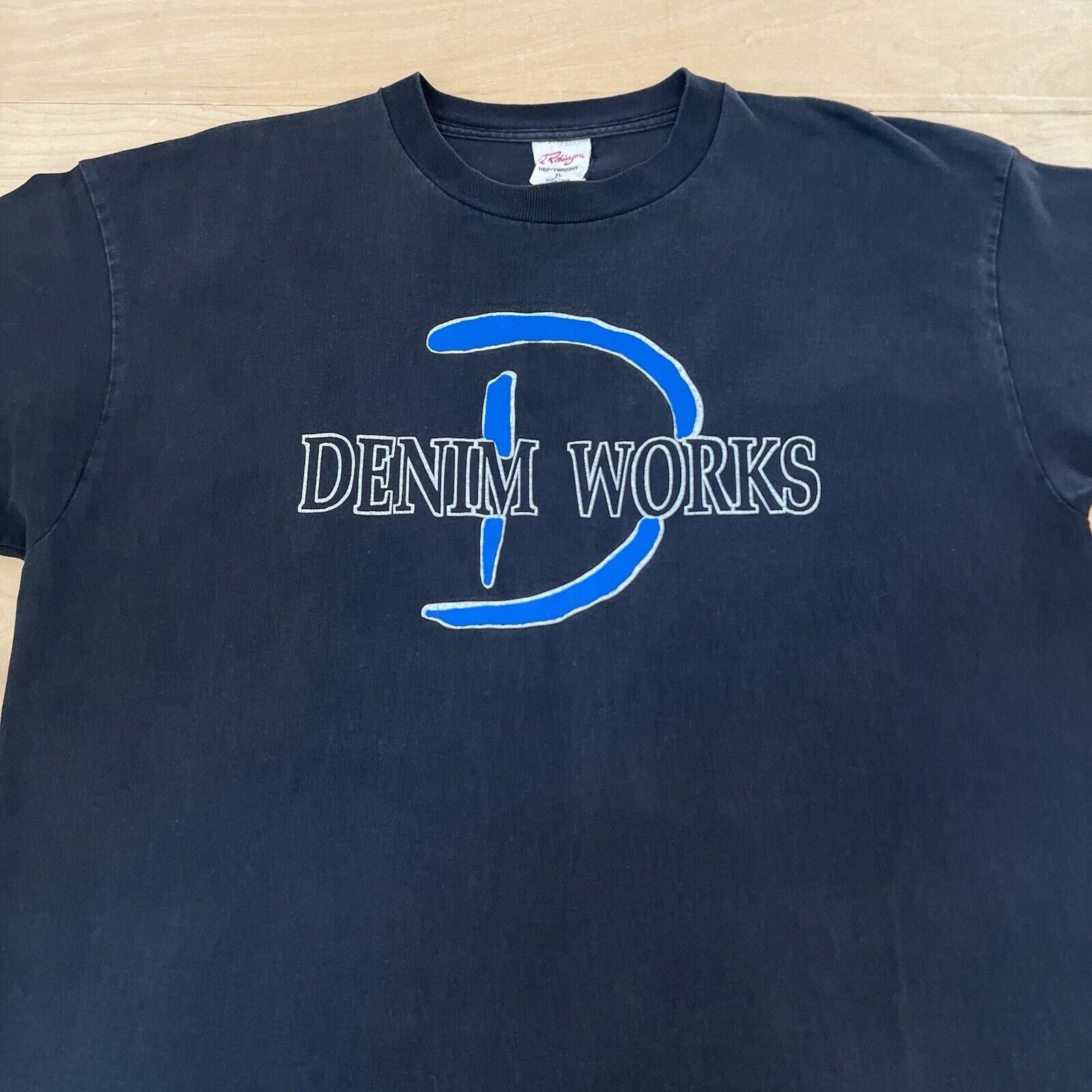 Vintage Vintage Denim Works Shirt Black Blue 90s Made in USA Jeans Size US XL / EU 56 / 4 - 3 Thumbnail