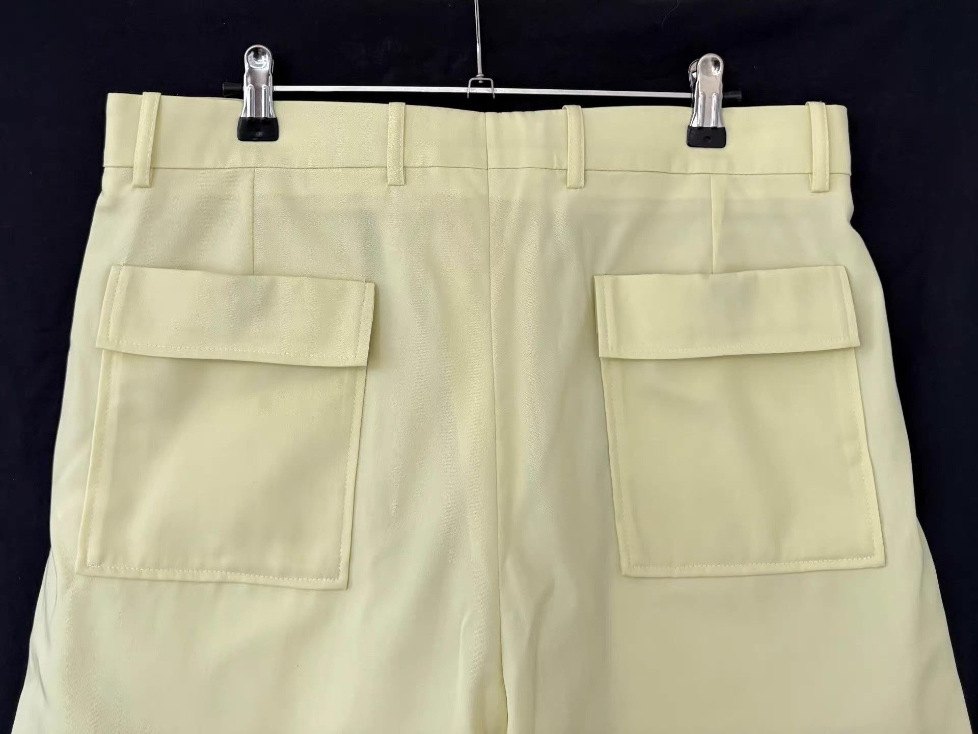Namacheko Namacheko Men's Lemon Yellow Wool Shorts Ｑ21 Size US 34 / EU 50 - 4 Thumbnail