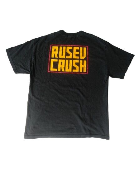 Vintage WWE Shirt Men Black Rusev Crush Wrestling Short Sleeve Size US XL / EU 56 / 4 - 2 Thumbnail