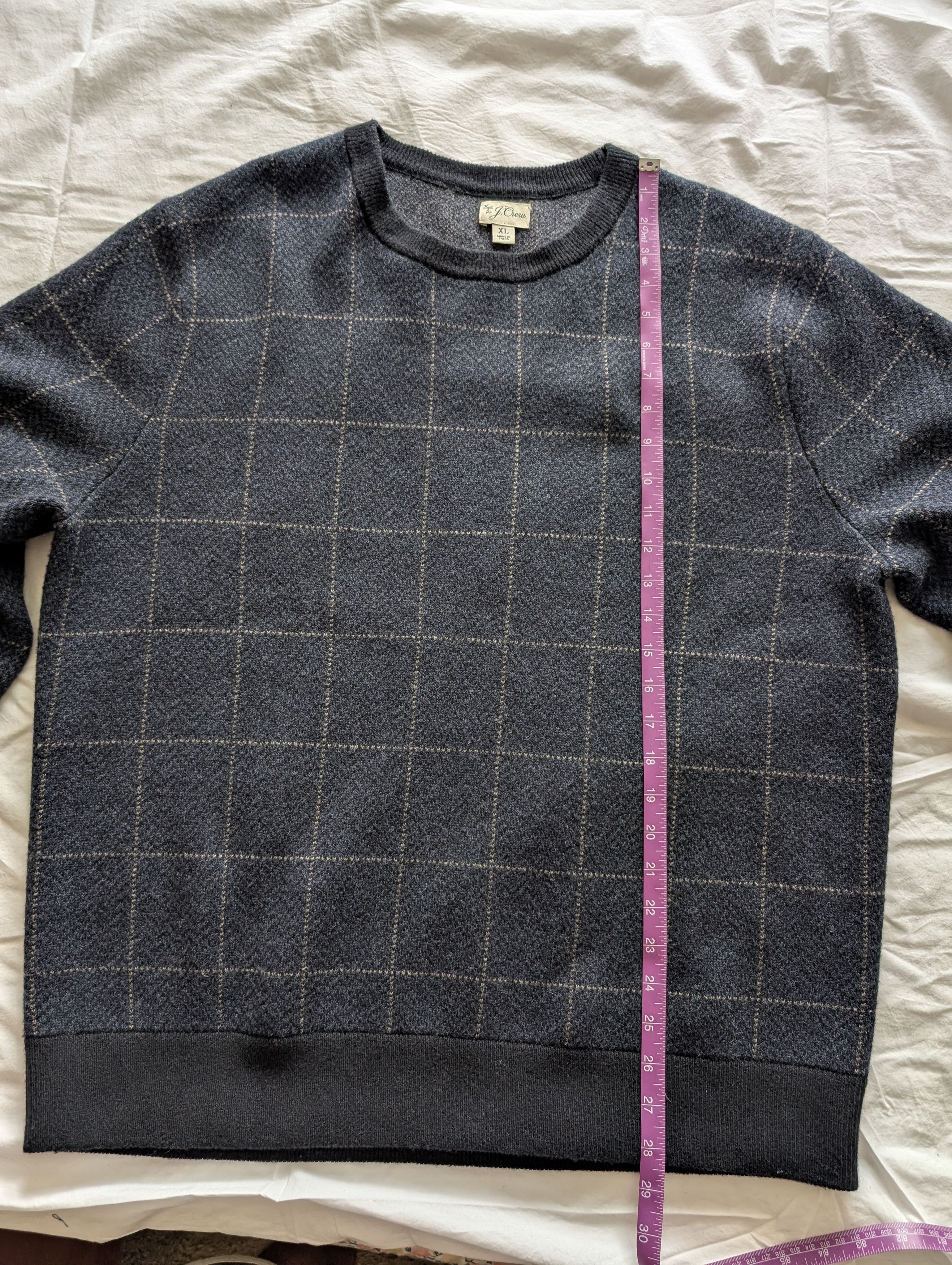 J.Crew JCrew Windowpane Merino Wool Sweater Size US XL / EU 56 / 4 - 4 Thumbnail