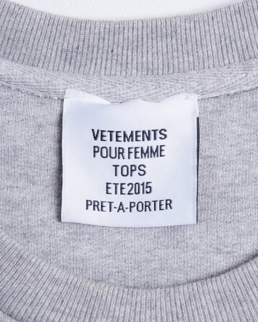 Vetements SS15 “Jumbo Sleeve” Cropped Sweatshirt Size US S / EU 44-46 / 1 - 5 Thumbnail