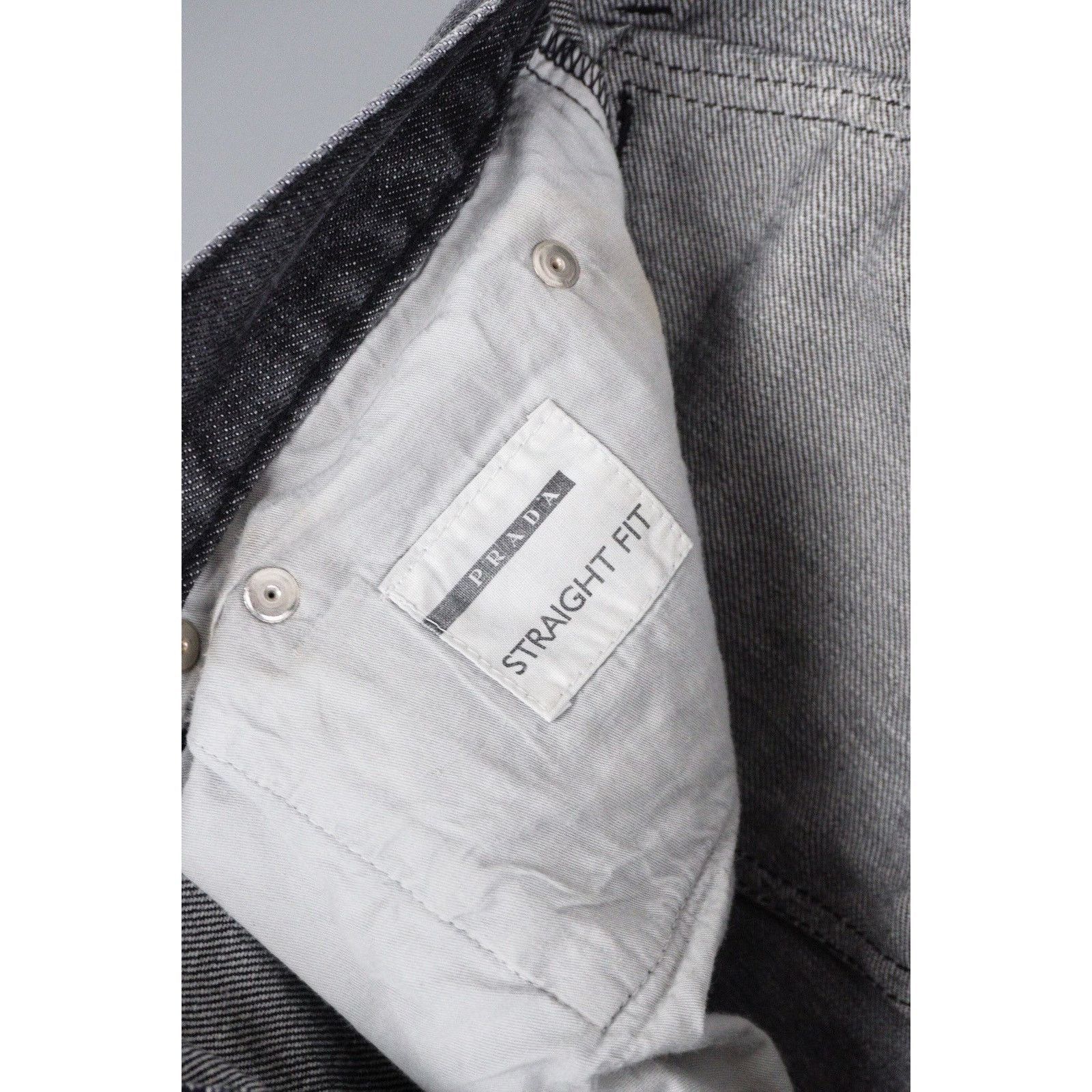Prada Prada 2009 vintage washed grey riri zip logo jeans pants Size US 33 - 12 Thumbnail