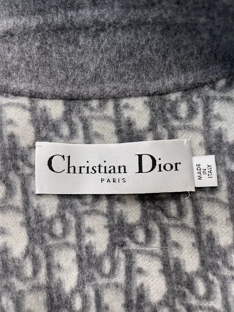 Dior Dior Double-sided woollen coat with gray inner old flower Size XS / US 0-2 / IT 36-38 - 4 Thumbnail