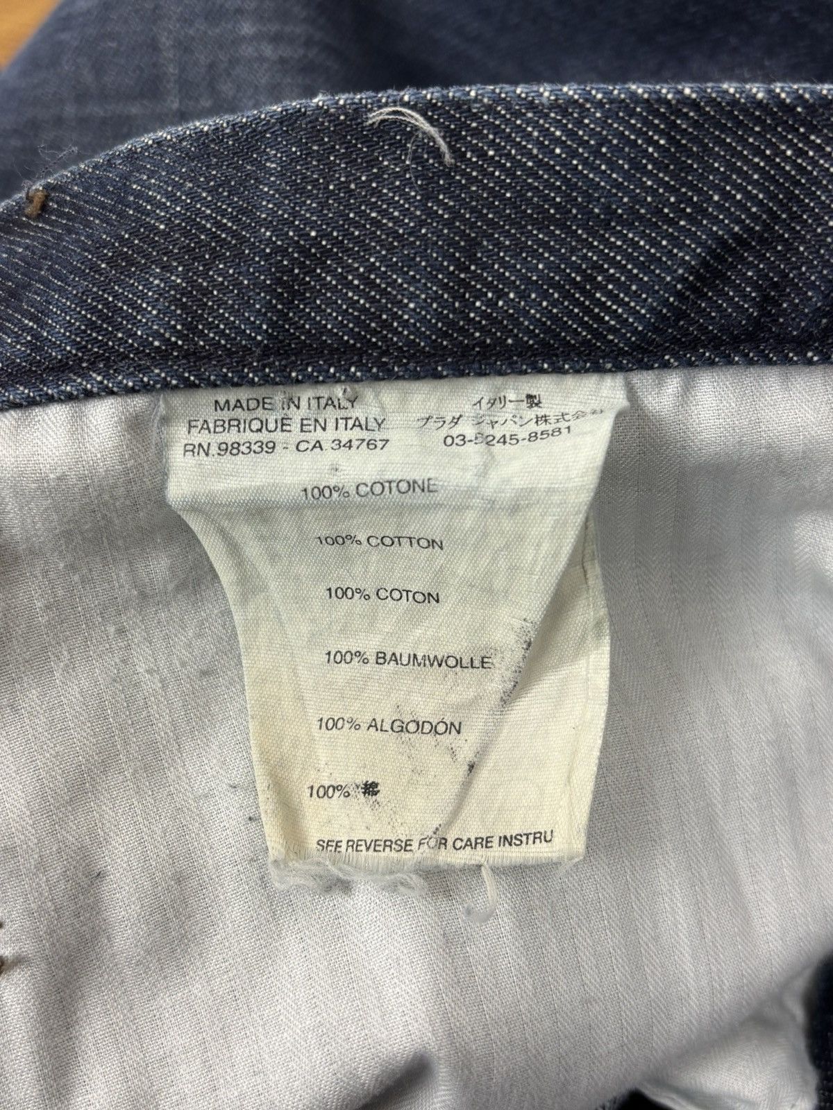 Prada Vintage Prada Straight Fit Denim Jeans Size 52 Size US 36 / EU 52 - 11 Thumbnail