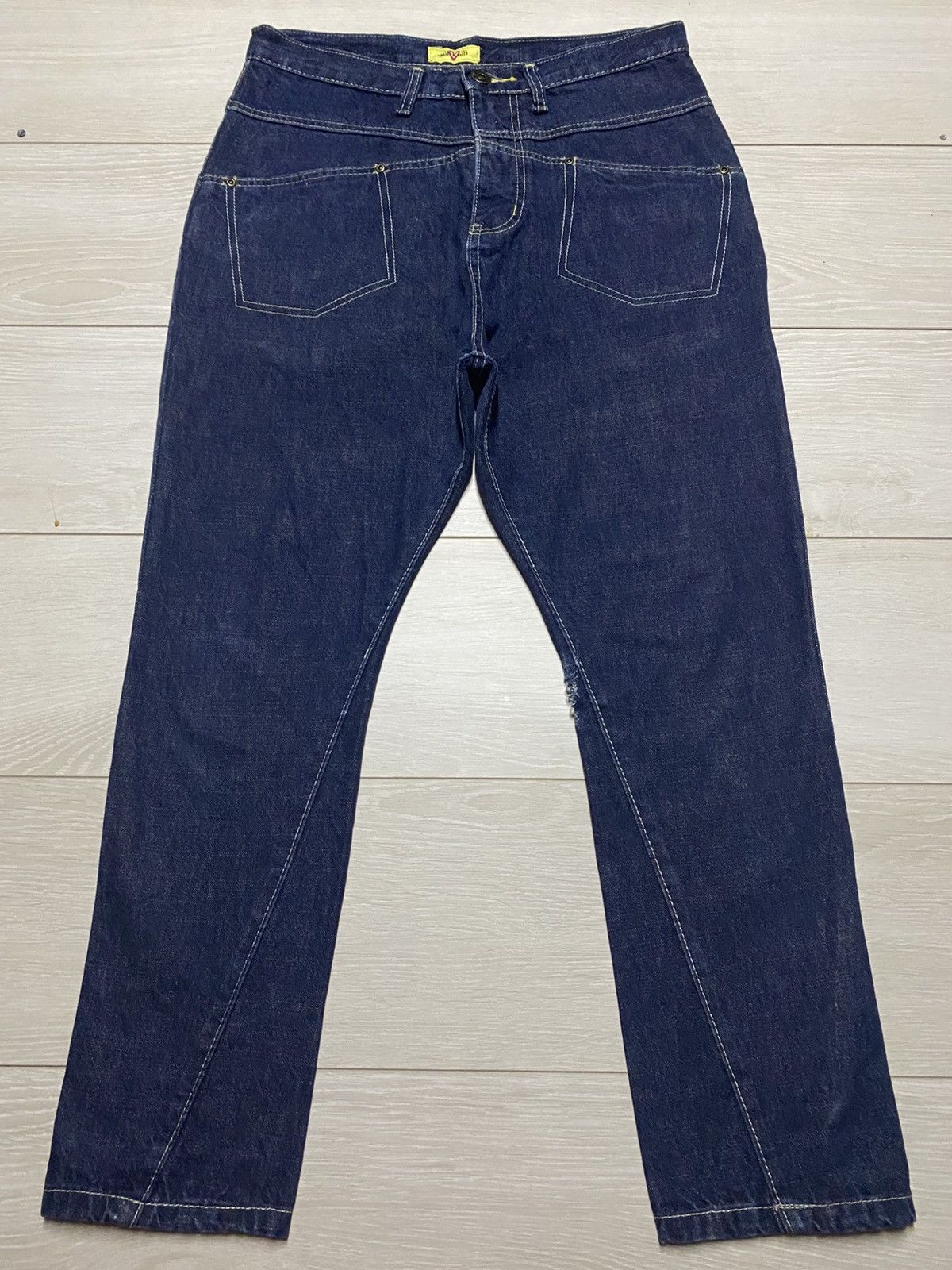 Issey Miyake Vintage Mili-mili Bush Pant Skinny Denim Size US 33 - 1 Thumbnail