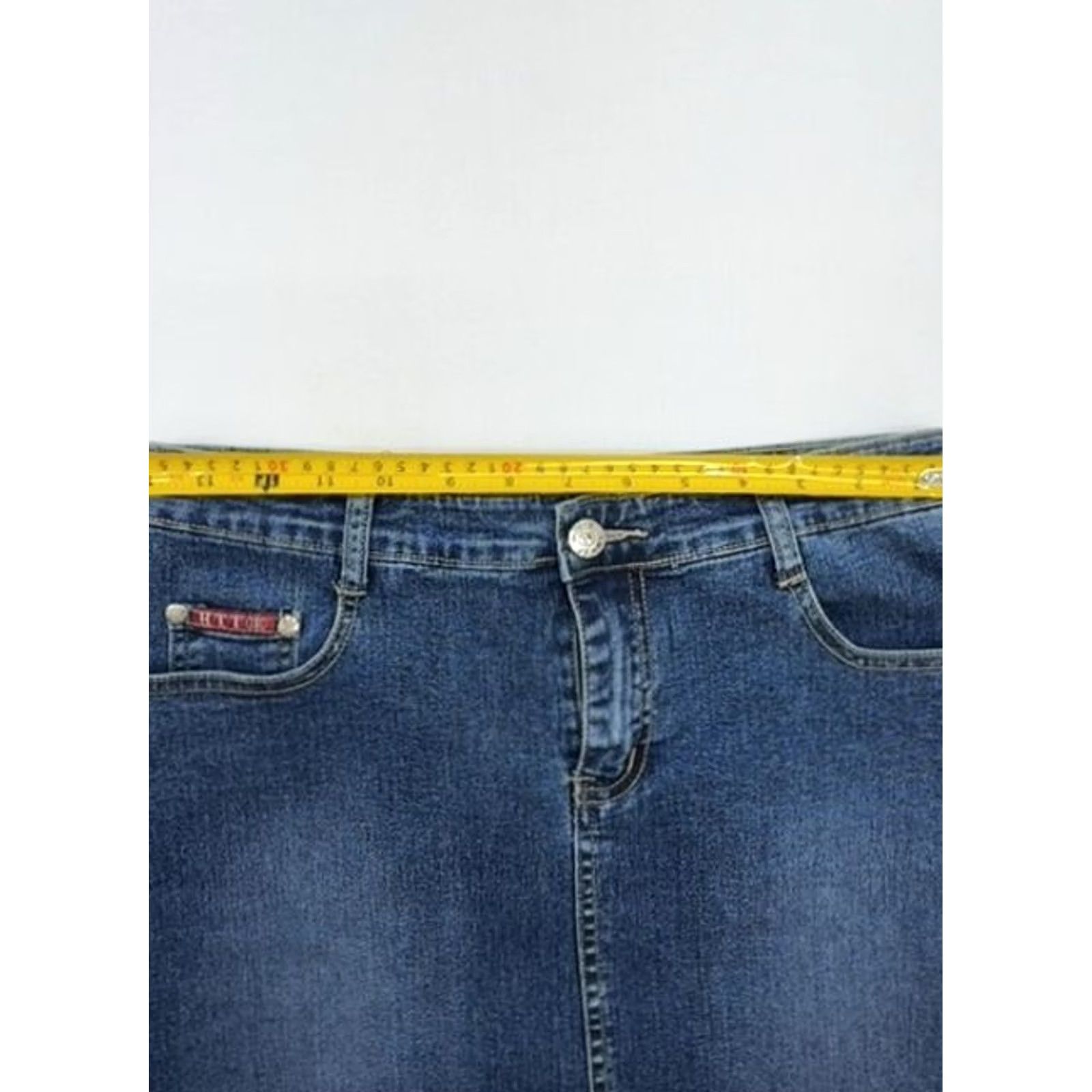 Denime Vintage HTT Denim Mini Skirt Women's Size L Blue Size 36" / US 14 / IT 50 - 6 Thumbnail