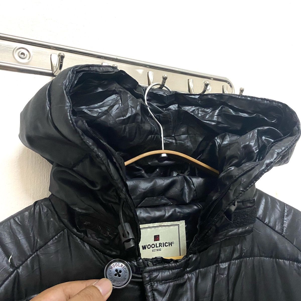 Woolrich Woolen Mills Rare WOOLRICH Puffer Bomber Jacket Hoodie Zipper Button Up Size US L / EU 52-54 / 3 - 2 Thumbnail