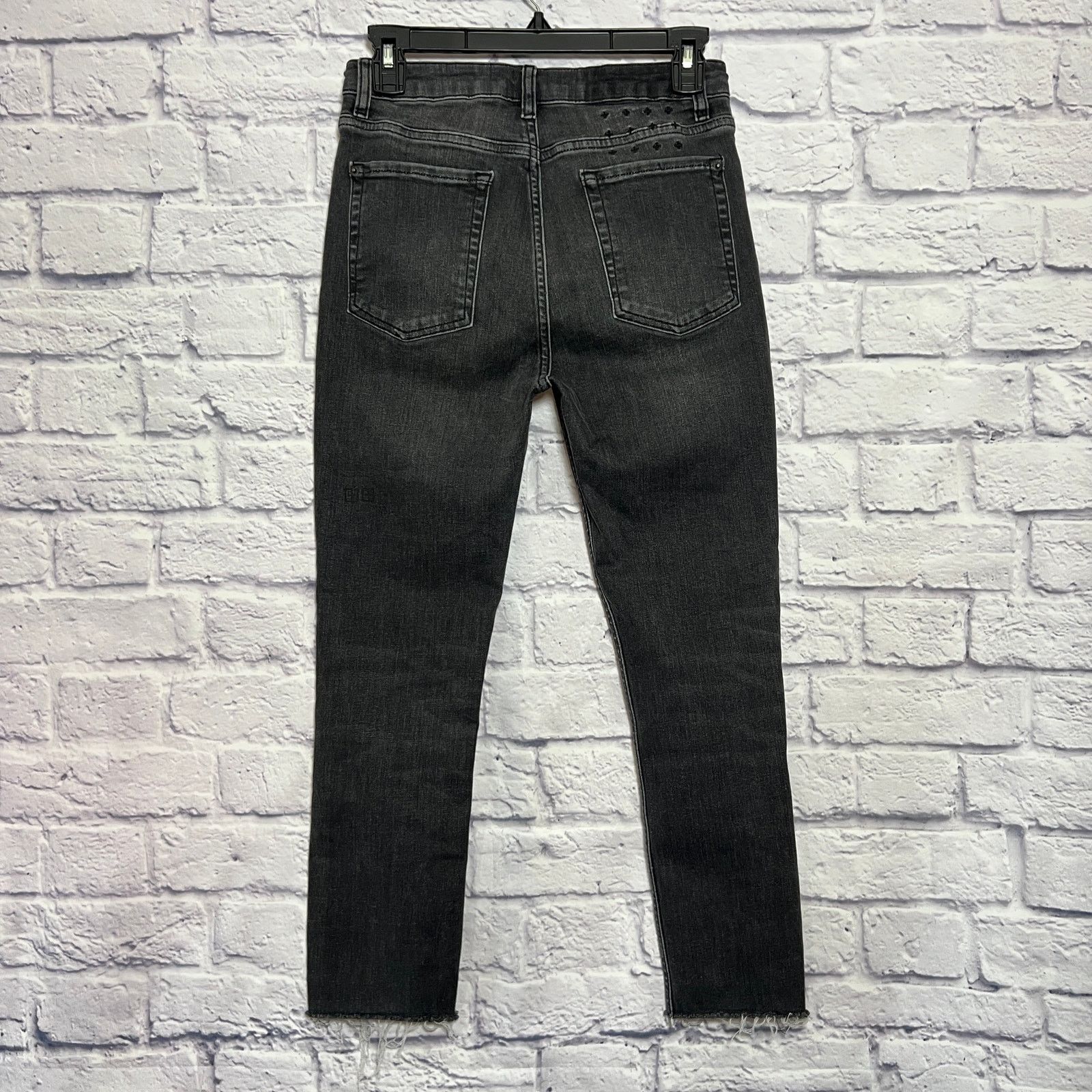 Ksubi Ksubi Skinny Jeans Black Distressed Raw Hem Size 28 Size 28" / US 6 / IT 42 - 2 Thumbnail