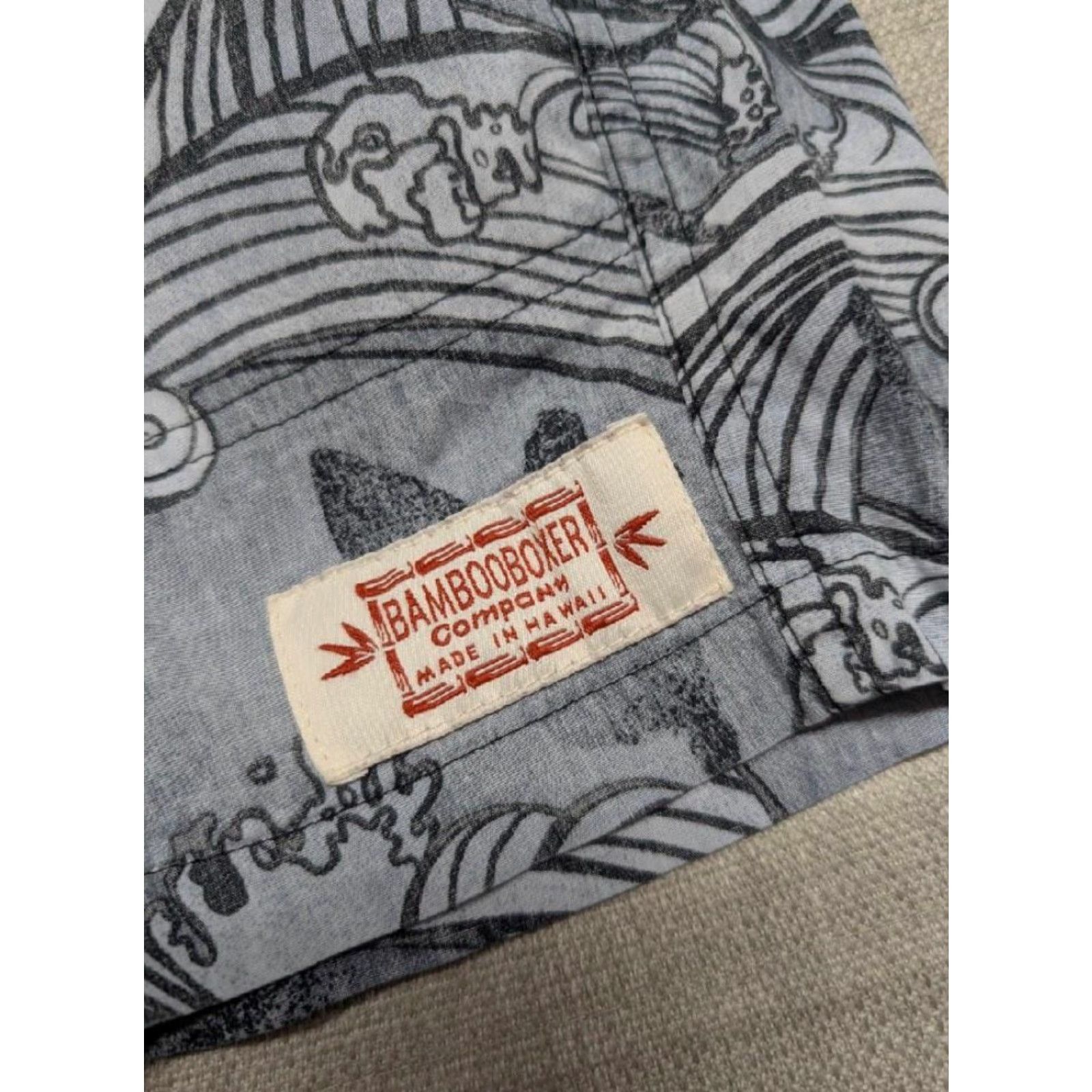 Vintage VINTAGE BambooBoxer USA made 1980s swim shorts SURF cotton Hawaiian gray 30 Mens Size US 30 / EU 46 - 3 Thumbnail